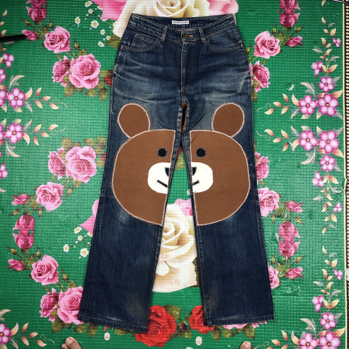 Issey Miyake × Japanese Brand × Tsumori Chisato Tsumori chisato patchwork sashiko bear college drop out Size US 28 / EU 44 - 1 Thumbnail