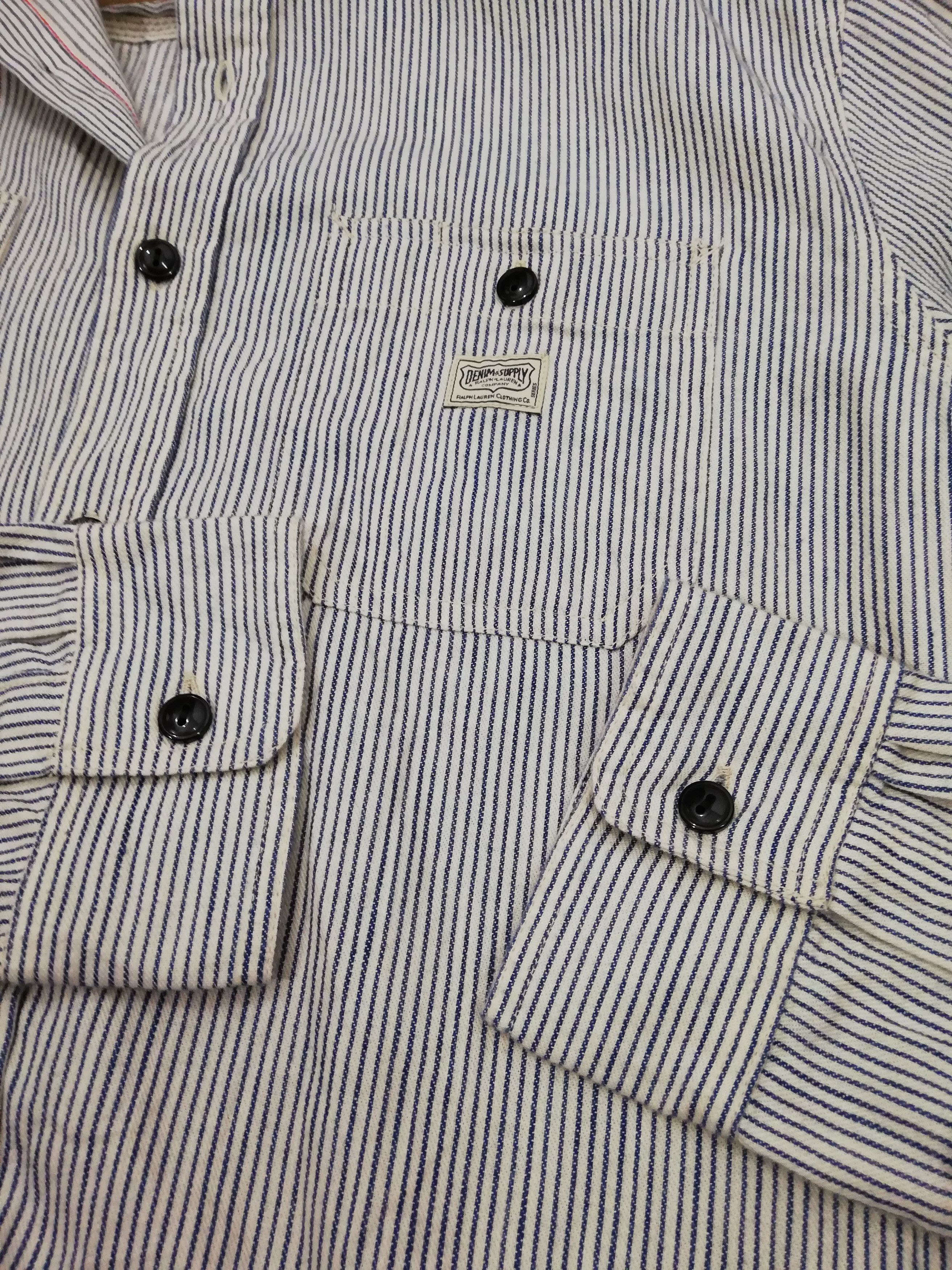 Denim & Supply Ralph Lauren × Ralph Lauren Vintage Denim Supply Ralph Lauren Hikcory Stripe Shirt Size US L / EU 52-54 / 3 - 6 Thumbnail