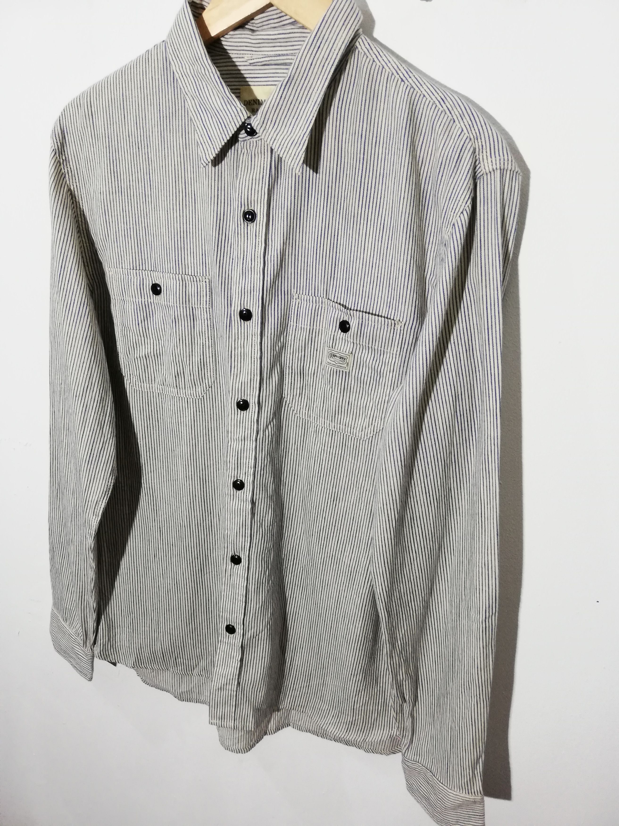 Denim & Supply Ralph Lauren × Ralph Lauren Vintage Denim Supply Ralph Lauren Hikcory Stripe Shirt Size US L / EU 52-54 / 3 - 3 Thumbnail
