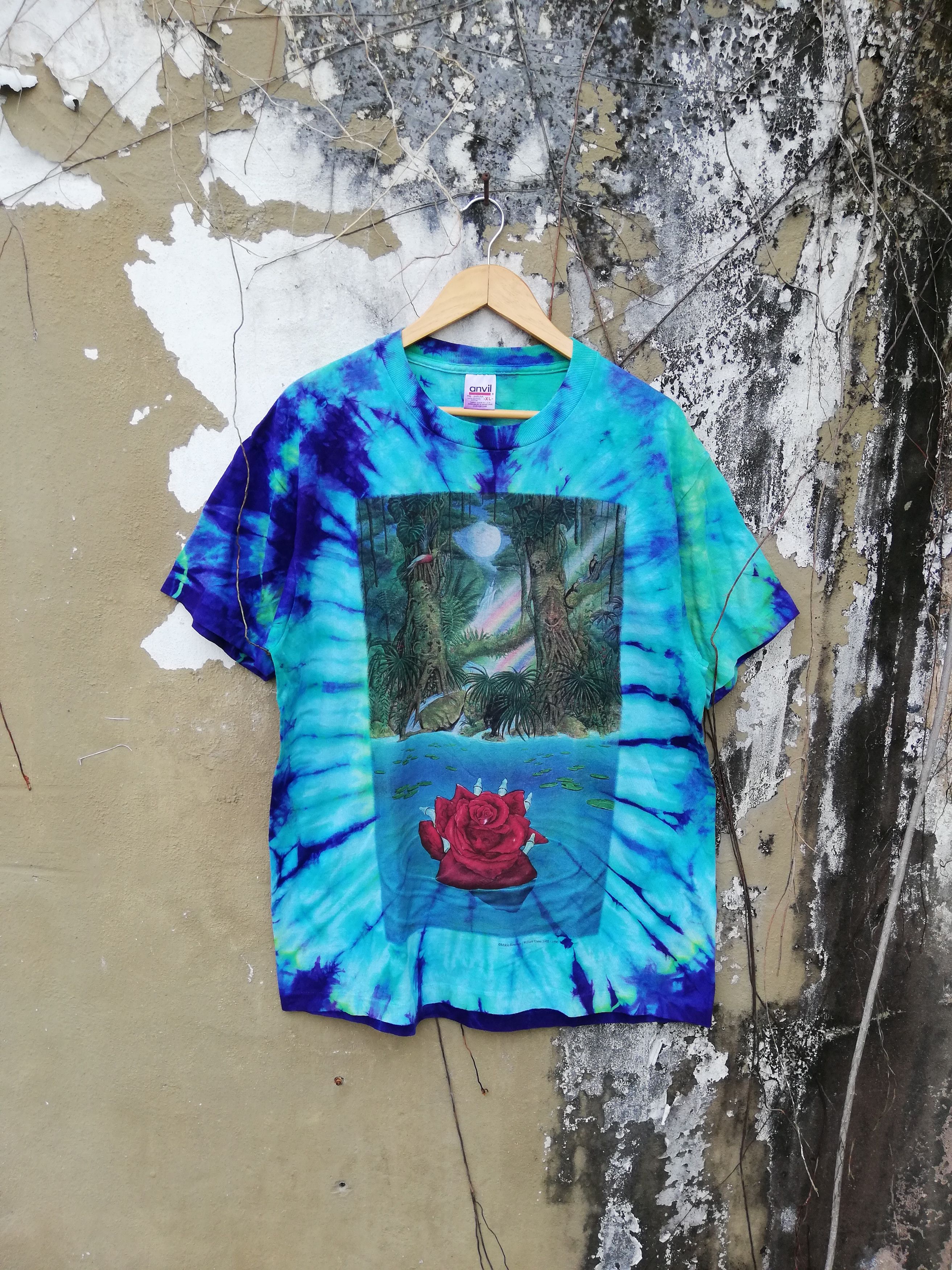image of Vintage 90's Grateful Dead/ Art Dedicated Tribute Album in Tye Dye, Men's (Size XL)