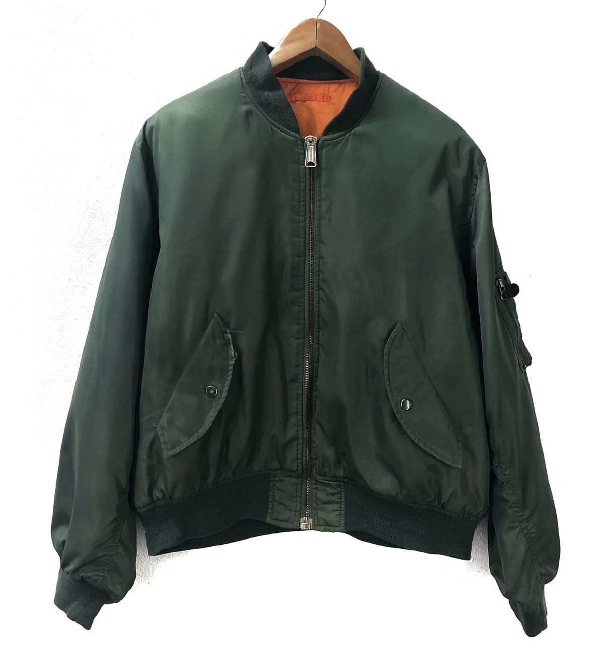 Japanese Brand Vintage Japanese MA-1 Bomber Jacket Olive Green with Size US L / EU 52-54 / 3 - 1 Thumbnail