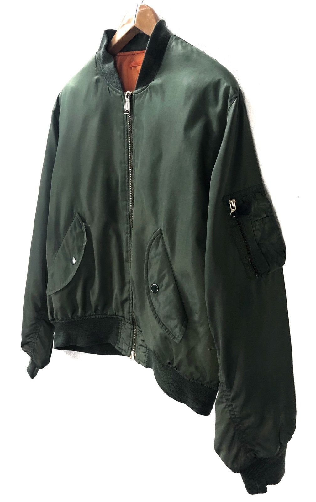 Japanese Brand Vintage Japanese MA-1 Bomber Jacket Olive Green with Size US L / EU 52-54 / 3 - 3 Thumbnail