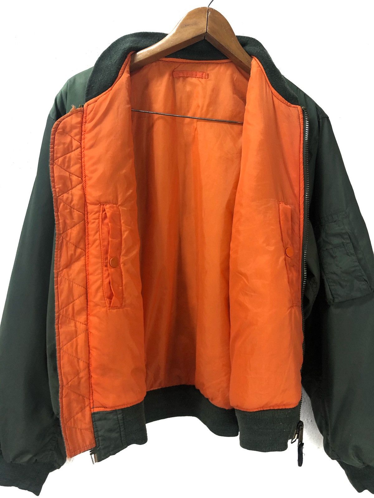 Japanese Brand Vintage Japanese MA-1 Bomber Jacket Olive Green with Size US L / EU 52-54 / 3 - 9 Thumbnail