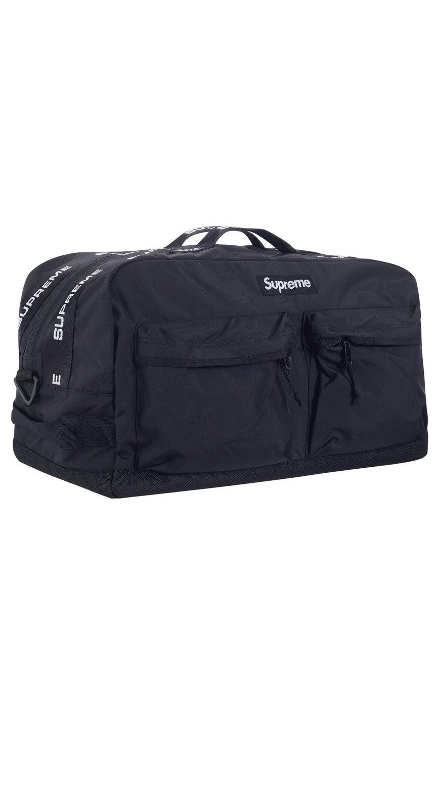 Pre-owned Supreme Duffle Bag Black Fw22