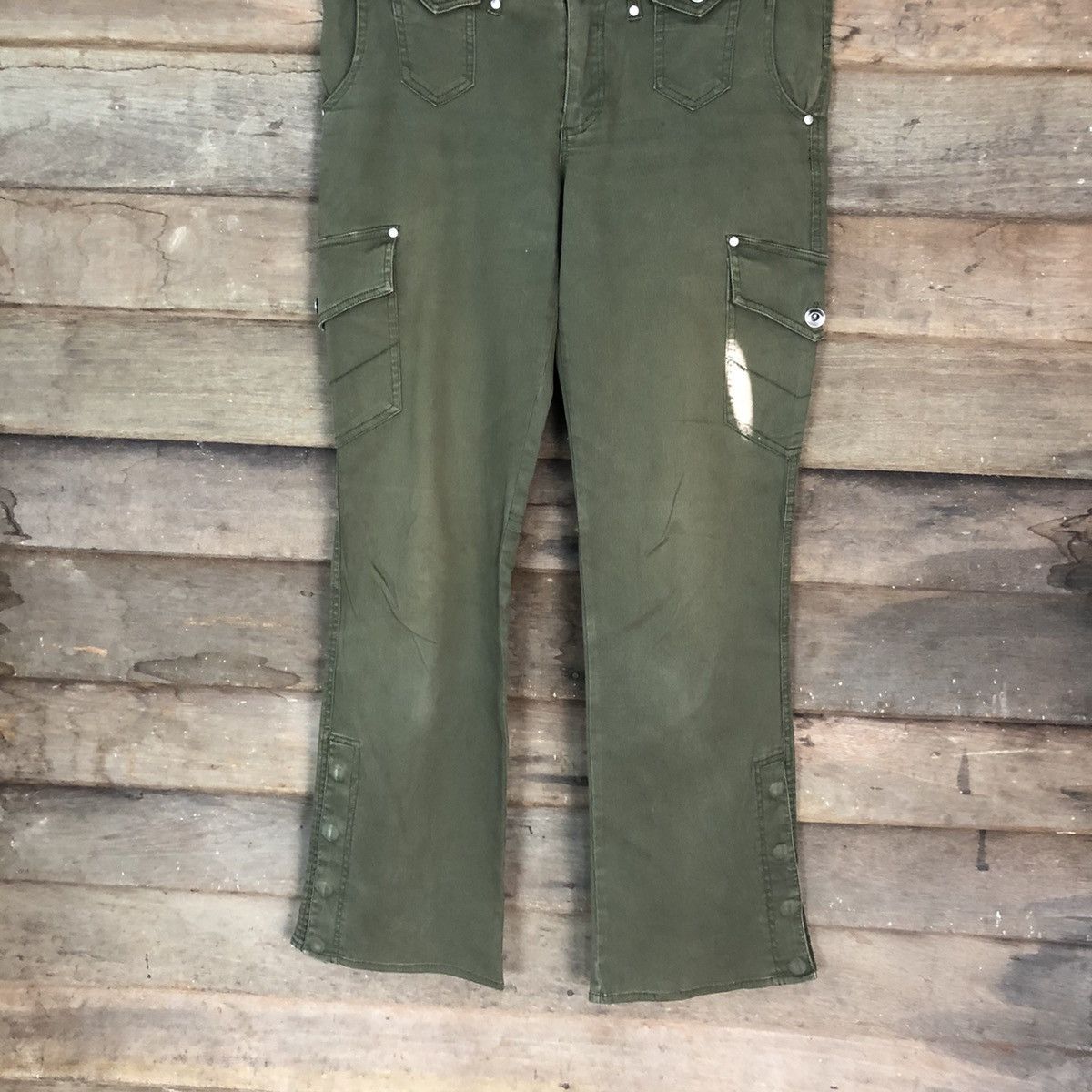 Japanese Brand DLL Dear Bros Green Cargo Multipocket Pants #1504 Size 30" / US 8 / IT 44 - 3 Thumbnail
