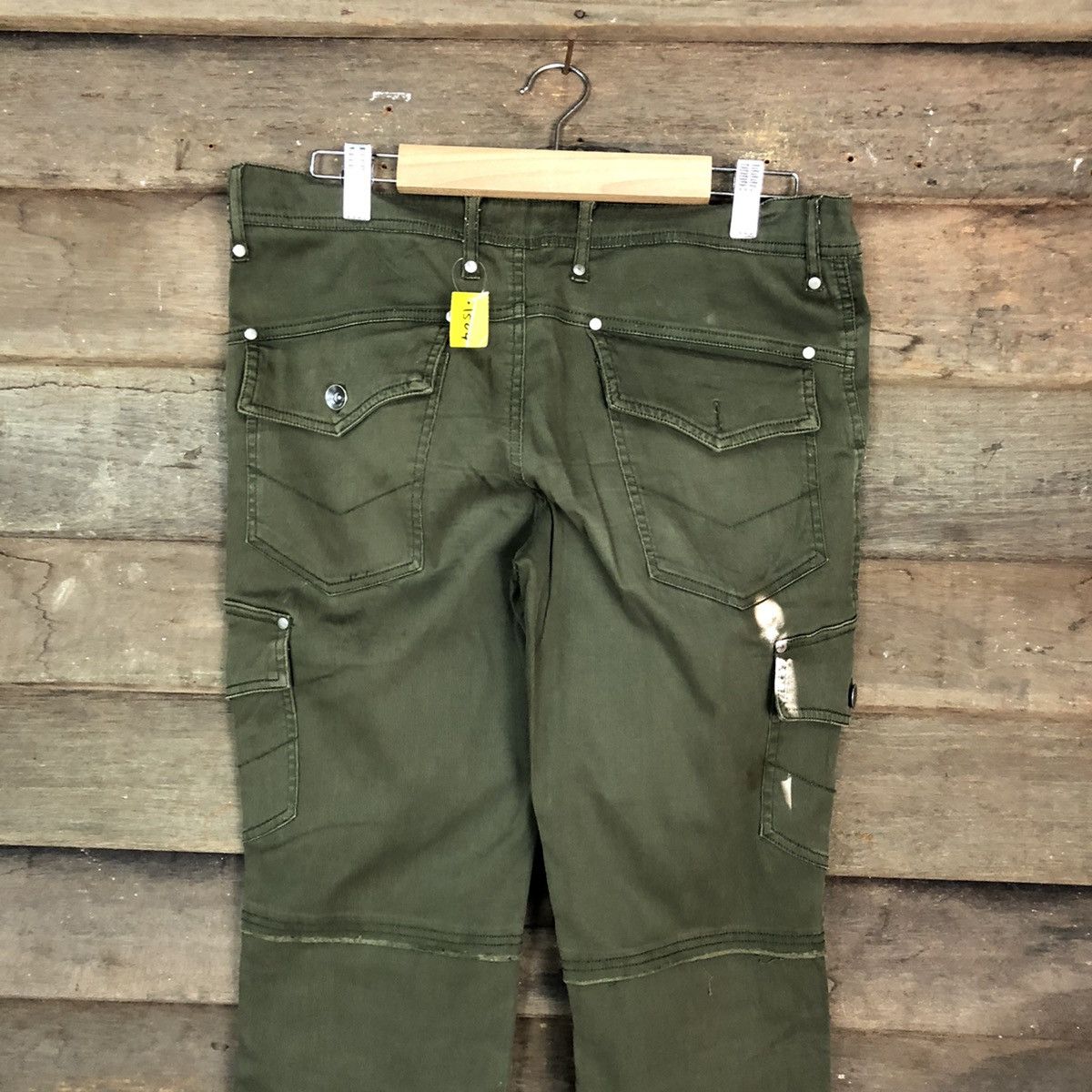 Japanese Brand DLL Dear Bros Green Cargo Multipocket Pants #1504 Size 30" / US 8 / IT 44 - 12 Thumbnail