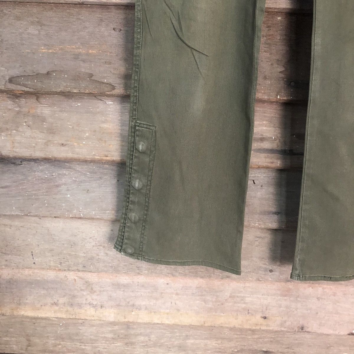 Japanese Brand DLL Dear Bros Green Cargo Multipocket Pants #1504 Size 30" / US 8 / IT 44 - 6 Thumbnail