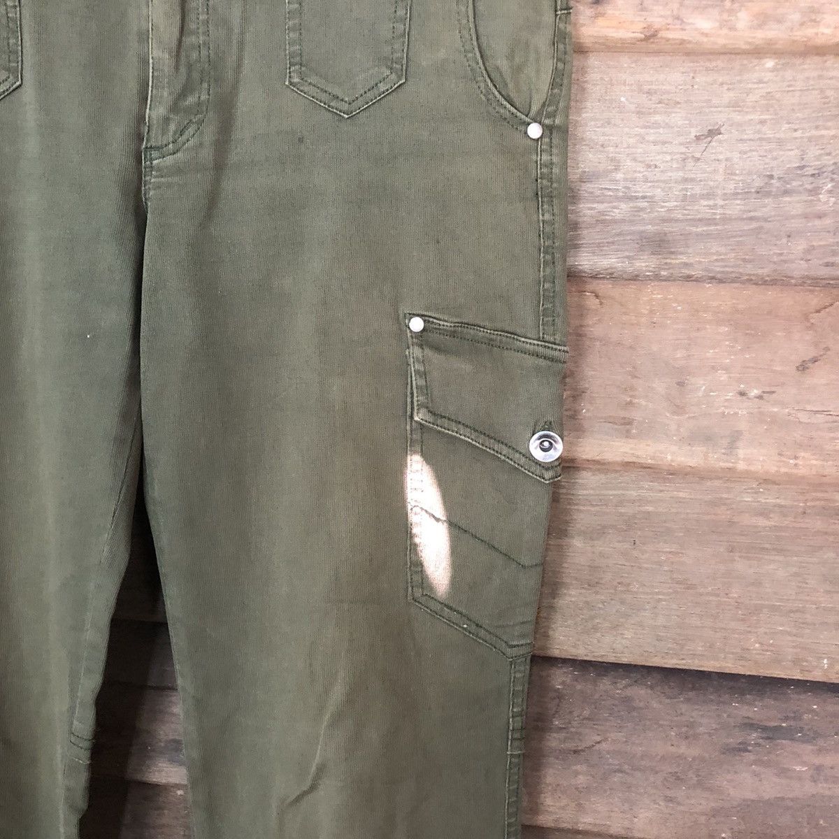 Japanese Brand DLL Dear Bros Green Cargo Multipocket Pants #1504 Size 30" / US 8 / IT 44 - 5 Thumbnail