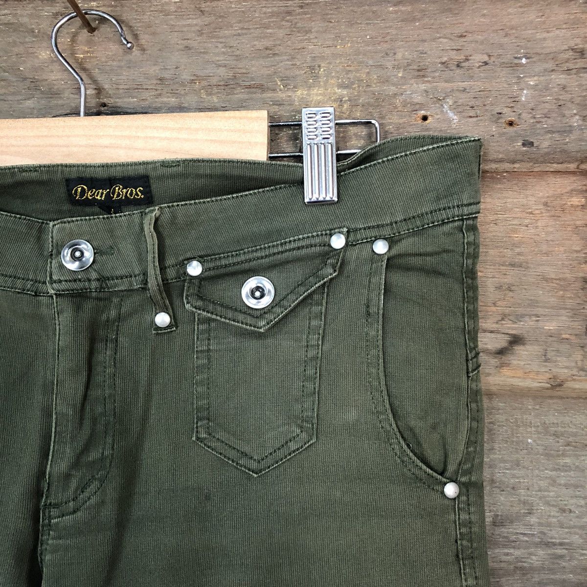Japanese Brand DLL Dear Bros Green Cargo Multipocket Pants #1504 Size 30" / US 8 / IT 44 - 9 Thumbnail