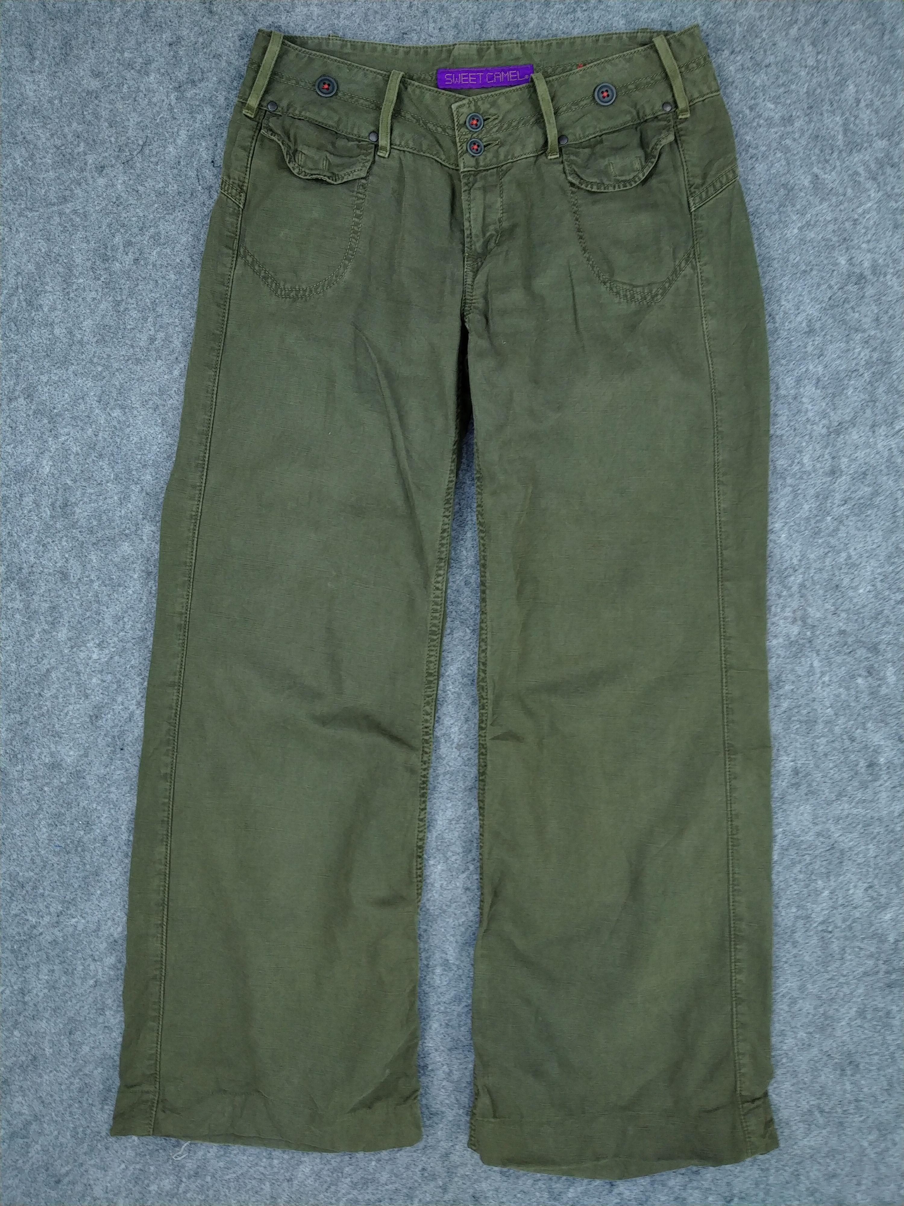 image of Sweet Camel Elastic/drawstring Cotton Pants -Cp154 in Olive/Green, Men's (Size 30)
