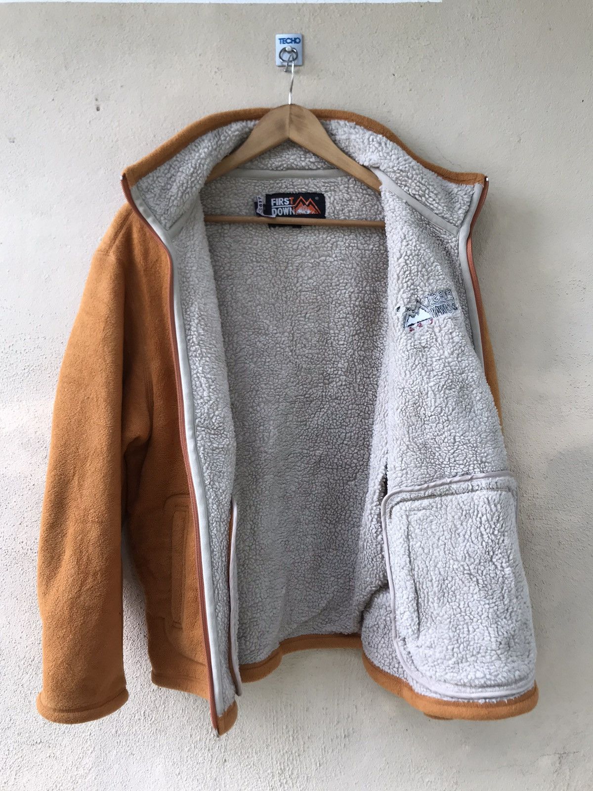 Japanese Brand Vintage First Down Fleece sherpa inside Jacket Size US L / EU 52-54 / 3 - 6 Thumbnail