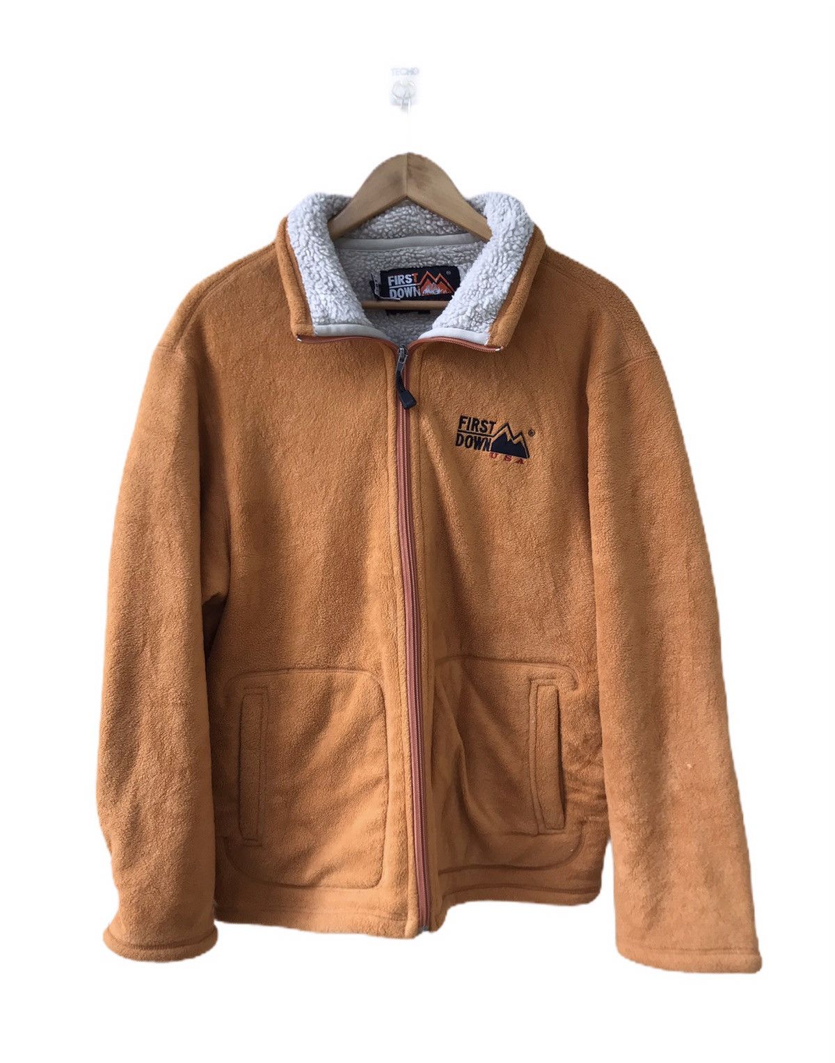 Japanese Brand Vintage First Down Fleece sherpa inside Jacket Size US L / EU 52-54 / 3 - 1 Thumbnail