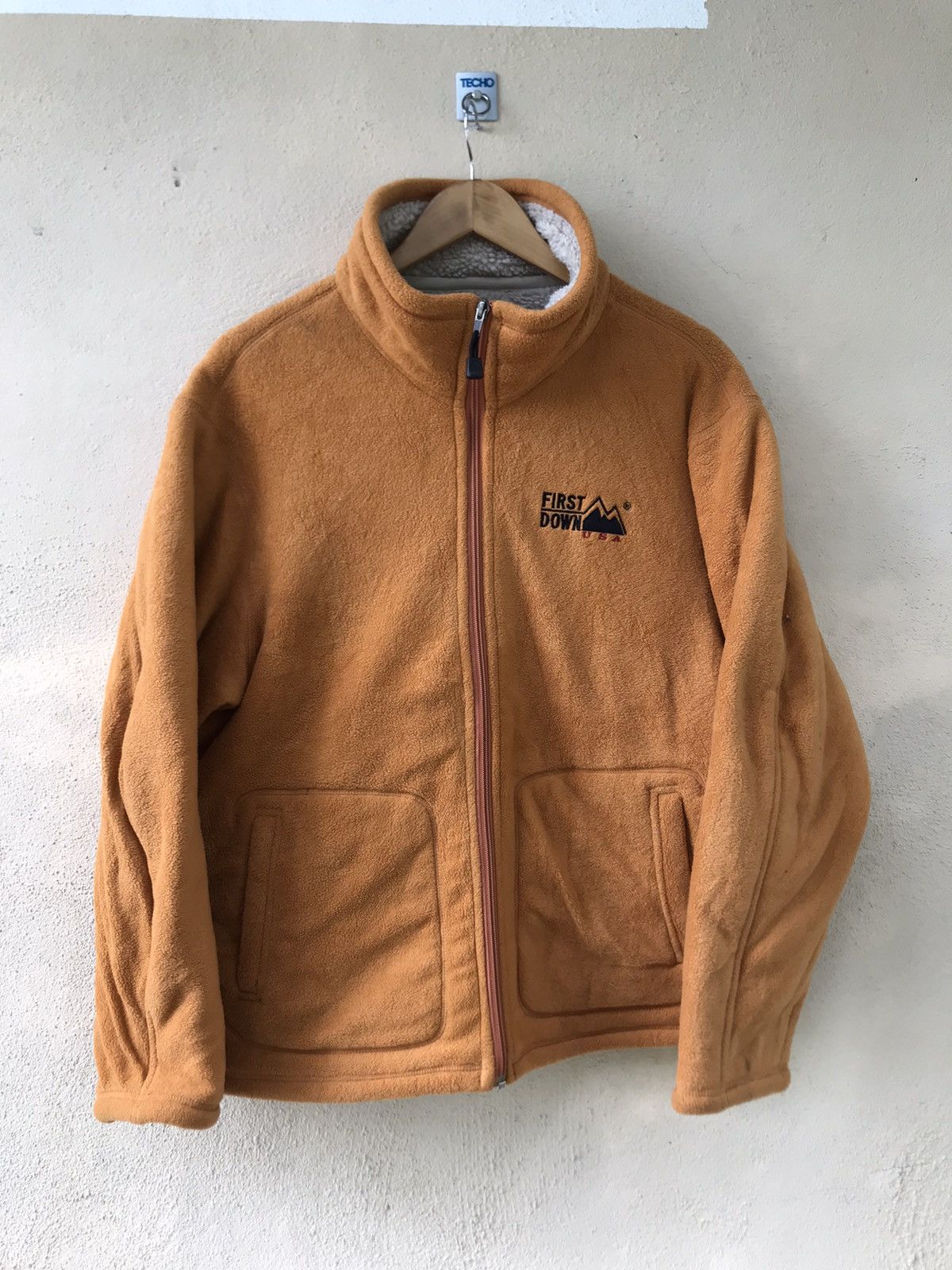 Japanese Brand Vintage First Down Fleece sherpa inside Jacket Size US L / EU 52-54 / 3 - 2 Thumbnail