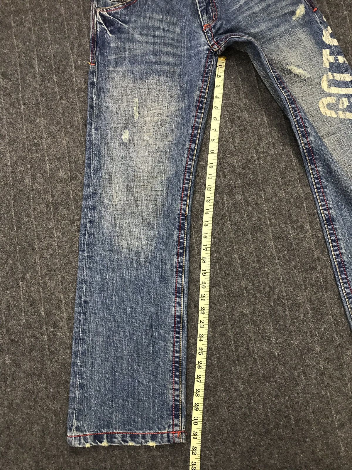 Japanese Brand Vintage Gotcha Surf Printed Denim Jeans Tear Style Size US 32 / EU 48 - 20 Thumbnail