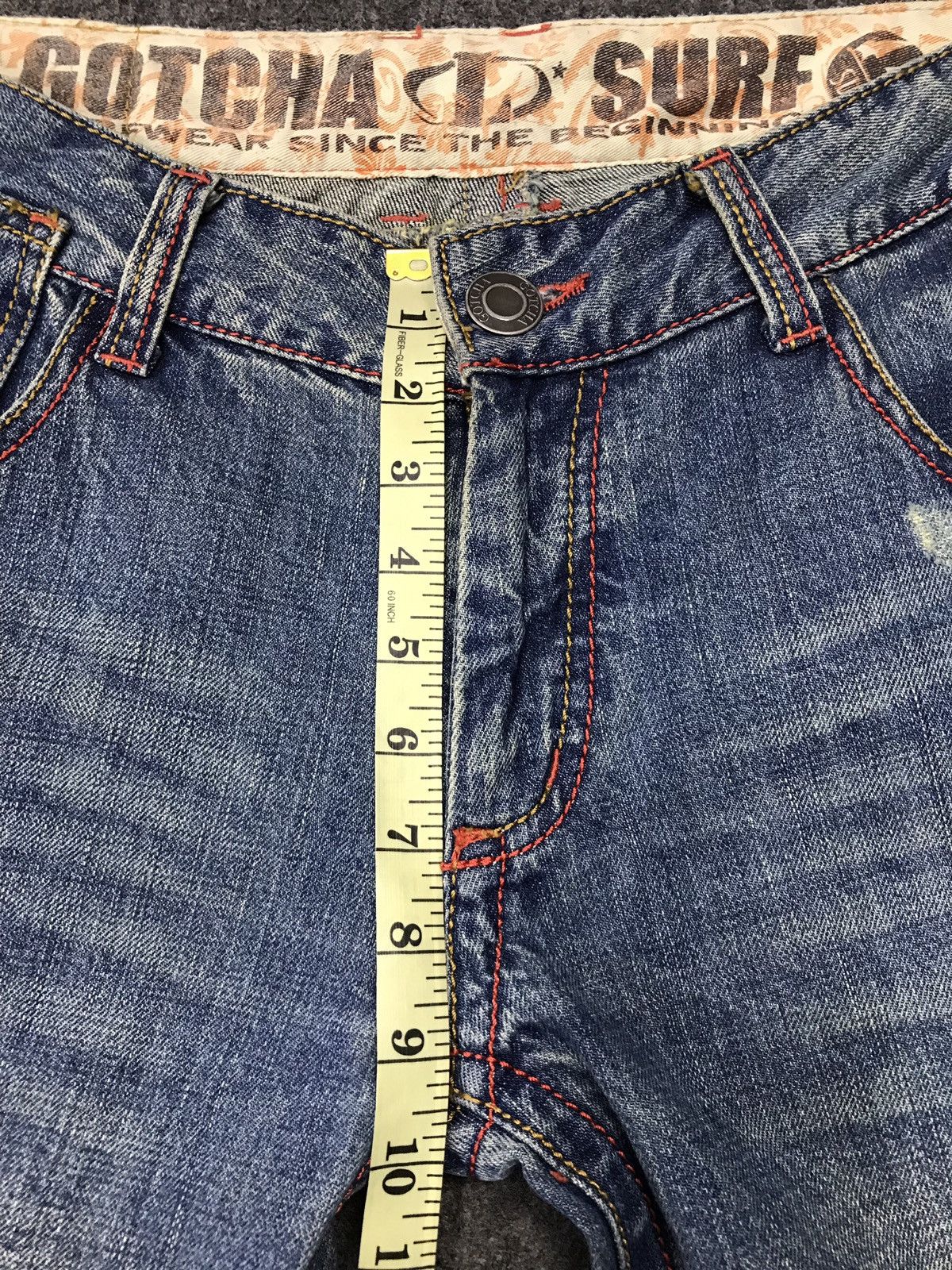 Japanese Brand Vintage Gotcha Surf Printed Denim Jeans Tear Style Size US 32 / EU 48 - 17 Thumbnail