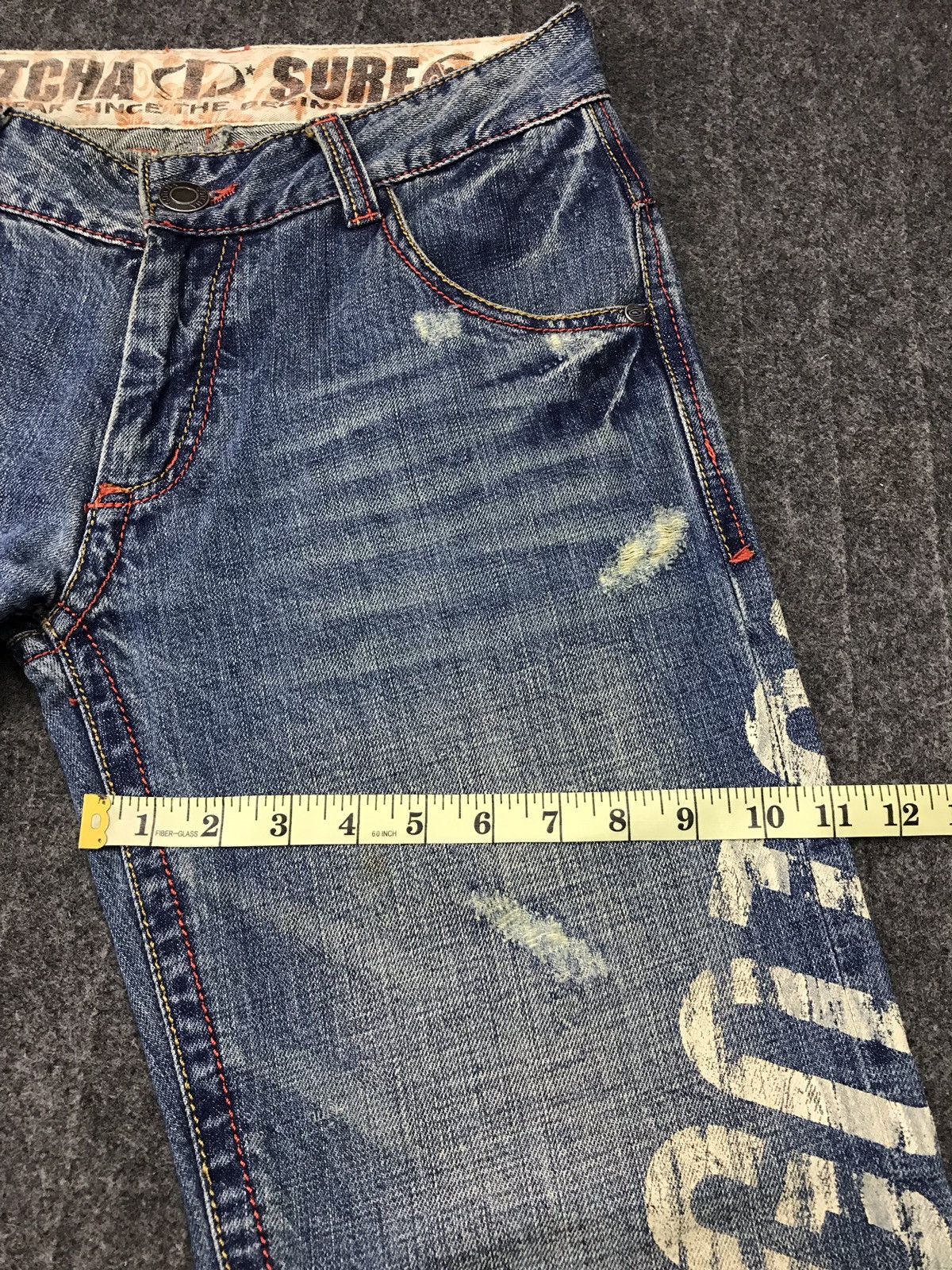 Japanese Brand Vintage Gotcha Surf Printed Denim Jeans Tear Style Size US 32 / EU 48 - 18 Thumbnail