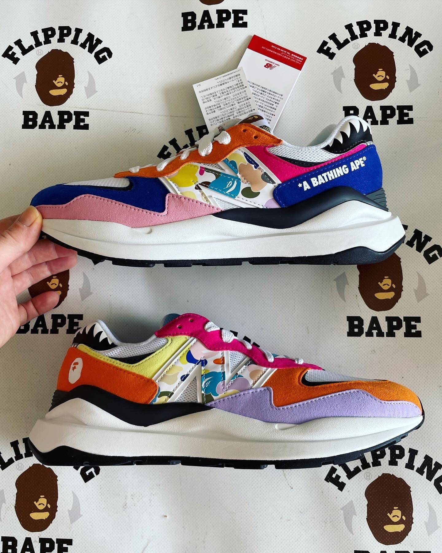 Bape × New Balance BAPE X NEW BALANCE 5740 Size US 9.5 / EU 42-43 - 8 Thumbnail