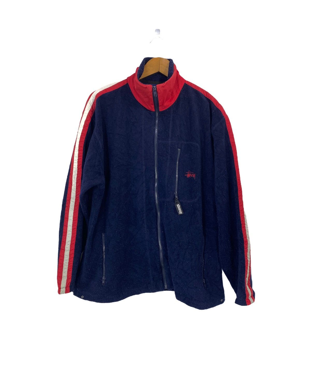Stussy Stussy Fleece Jacket Stripe Design Small Logo Design Size US L / EU 52-54 / 3 - 1 Thumbnail
