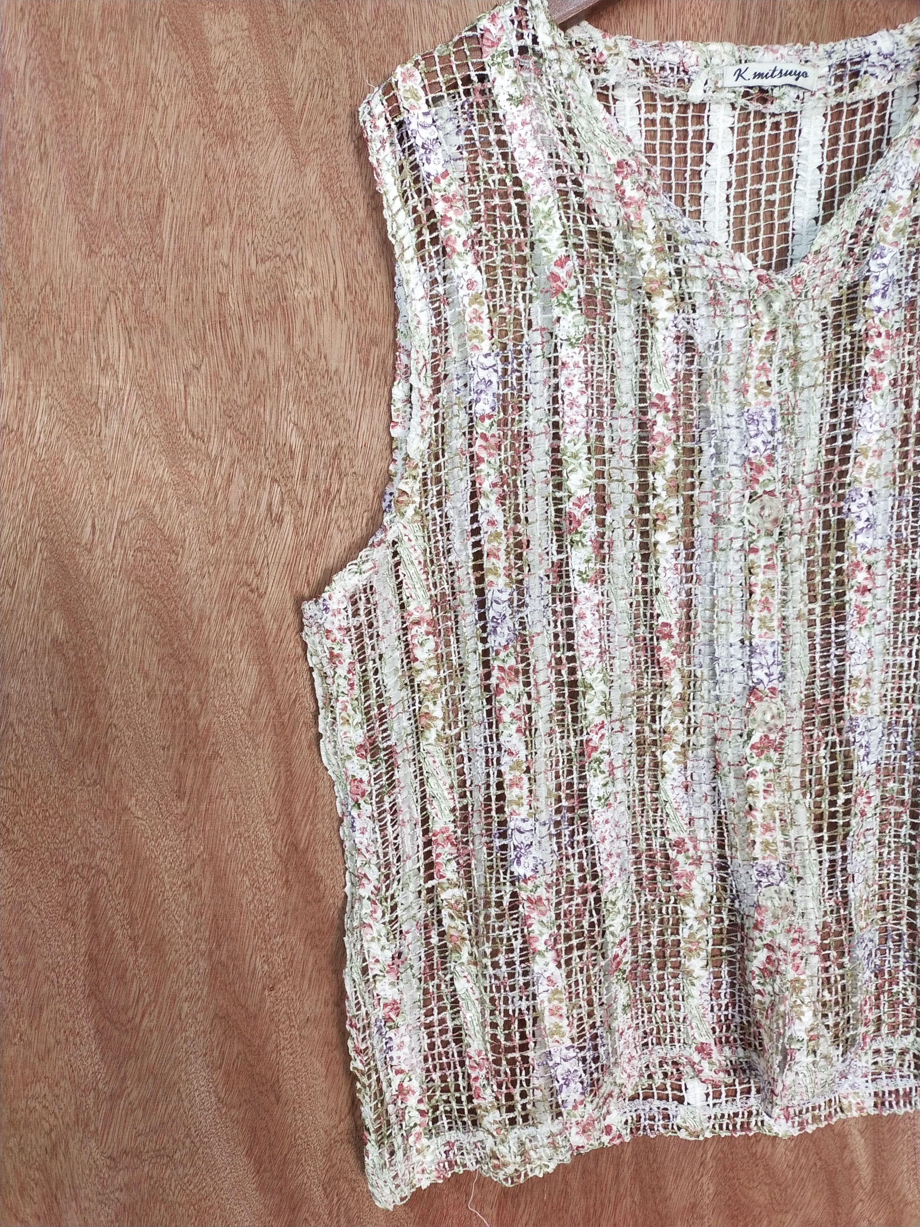 Homespun Knitwear K. Mitsuya japan meshnet crochet sexy Knitwear#S196DLL Size US M / EU 48-50 / 2 - 5 Thumbnail