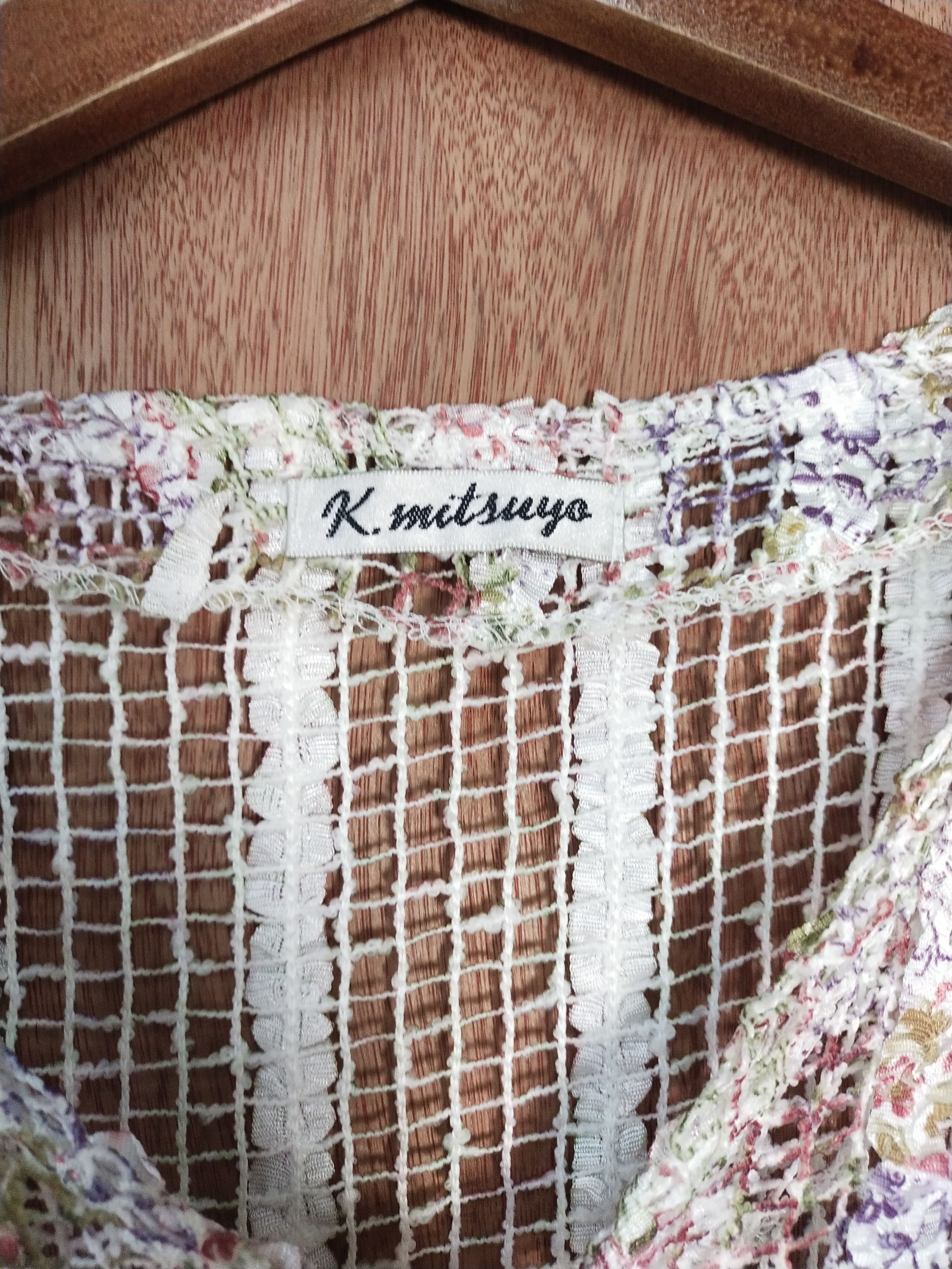 Homespun Knitwear K. Mitsuya japan meshnet crochet sexy Knitwear#S196DLL Size US M / EU 48-50 / 2 - 8 Thumbnail