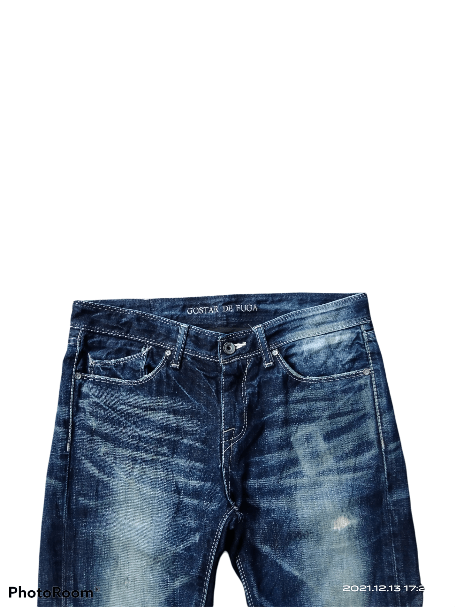 GOSTAR DE FUGA WASHED BLUE MADE IN JAPAN🎌GOSTAR DE FUGA DENIM PANTS Size US 31 - 3 Thumbnail