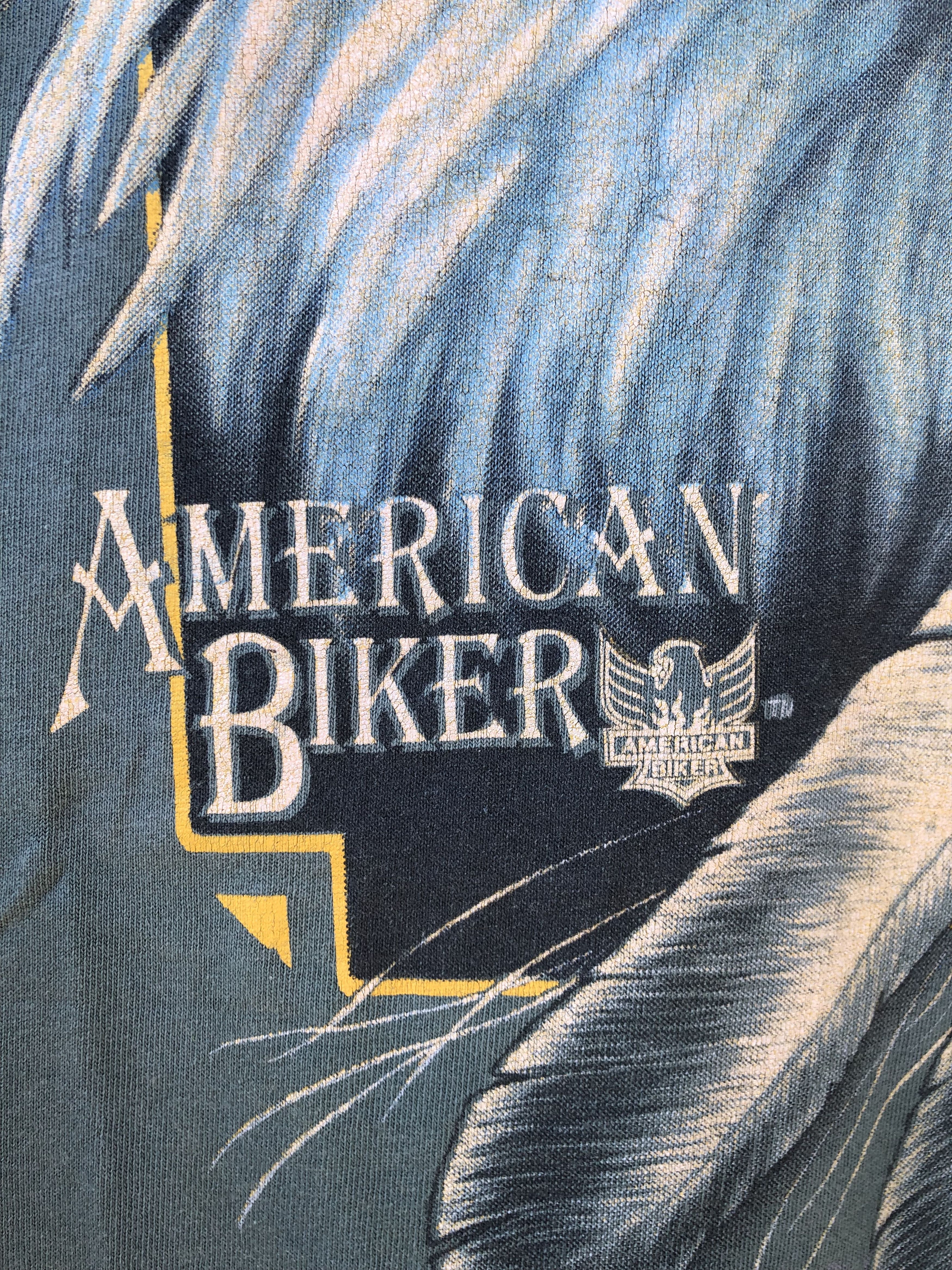 Harley Davidson Vintage 1992 American Biker Eagles Print All Over Me Size US XL / EU 56 / 4 - 6 Thumbnail