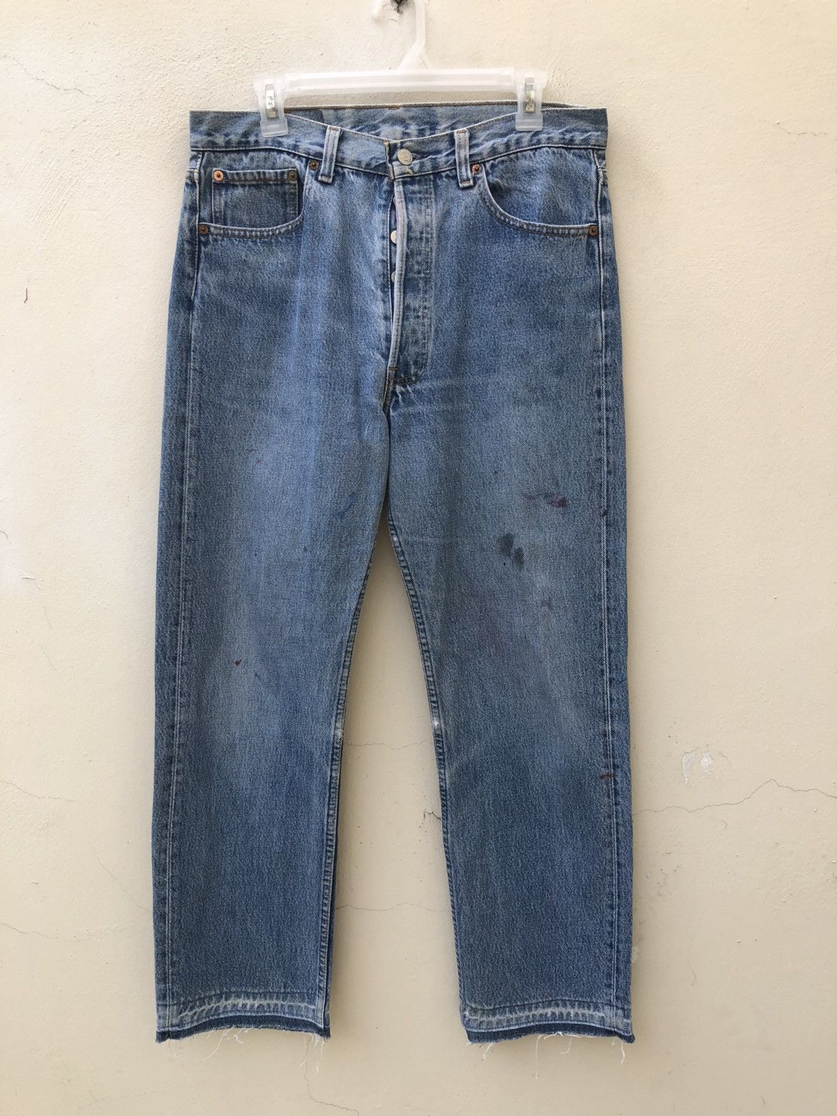 Levi's Vintage Levi’s 501 xx Jeans Released Hem Painter Denim Size US 34 / EU 50 - 3 Thumbnail
