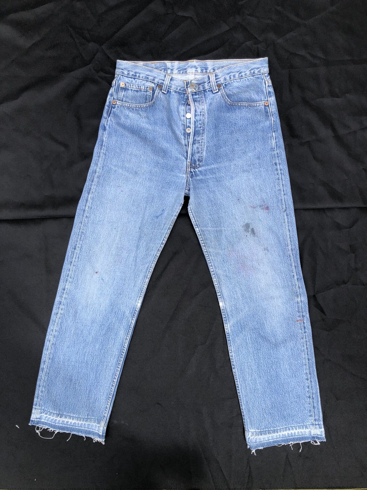 Levi's Vintage Levi’s 501 xx Jeans Released Hem Painter Denim Size US 34 / EU 50 - 1 Thumbnail