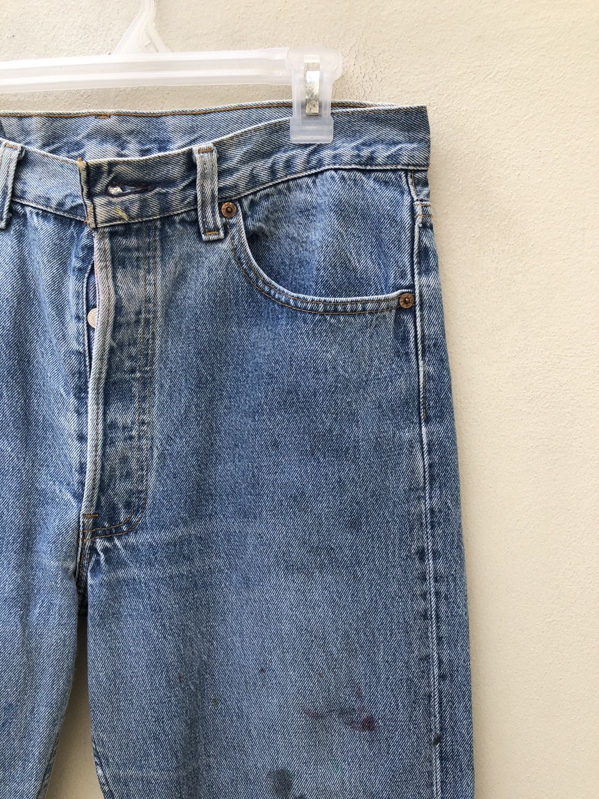 Levi's Vintage Levi’s 501 xx Jeans Released Hem Painter Denim Size US 34 / EU 50 - 8 Thumbnail