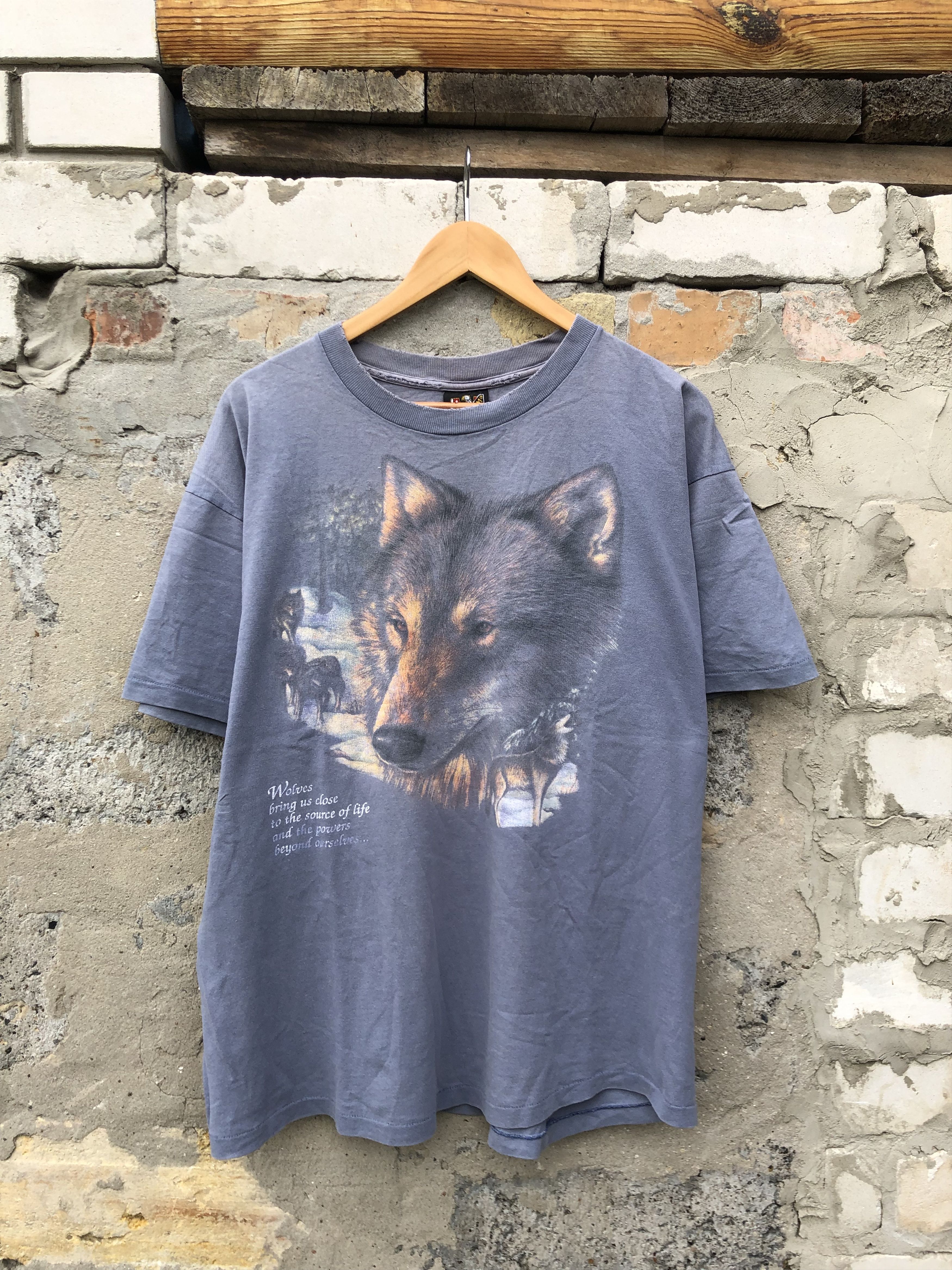 Harley Davidson Vintage 90s 3D Emblem Harley Davidson Wolf Wolves t-shirt Size US XL / EU 56 / 4 - 2 Thumbnail
