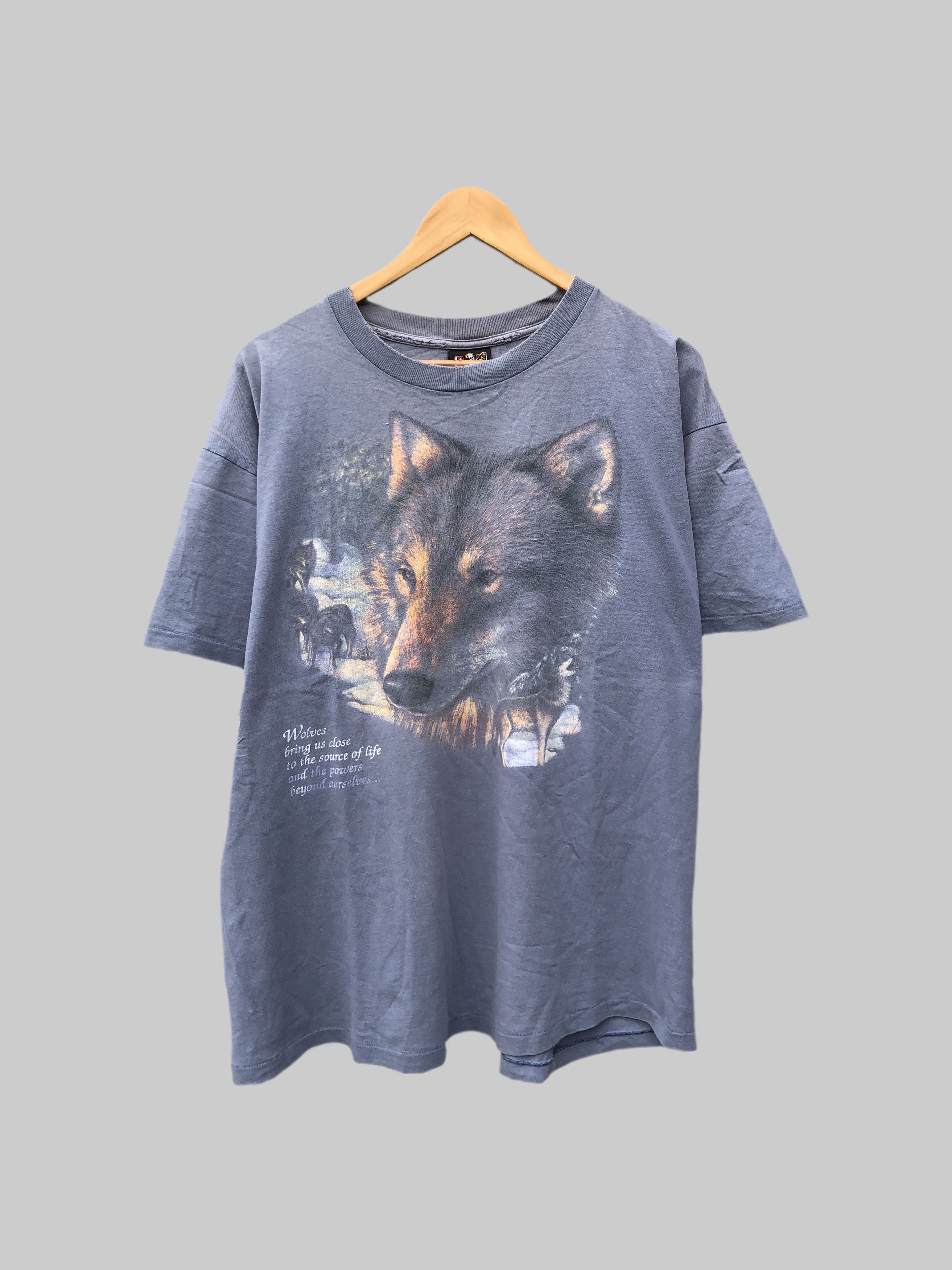 Harley Davidson Vintage 90s 3D Emblem Harley Davidson Wolf Wolves t-shirt Size US XL / EU 56 / 4 - 1 Thumbnail
