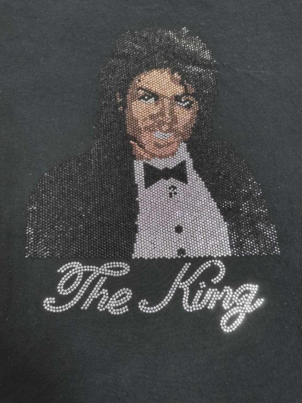 image of Band Tees x Rock Band Michael Jackson The King Of Pop T Shirt Big Size Swaroski in Black, Men's