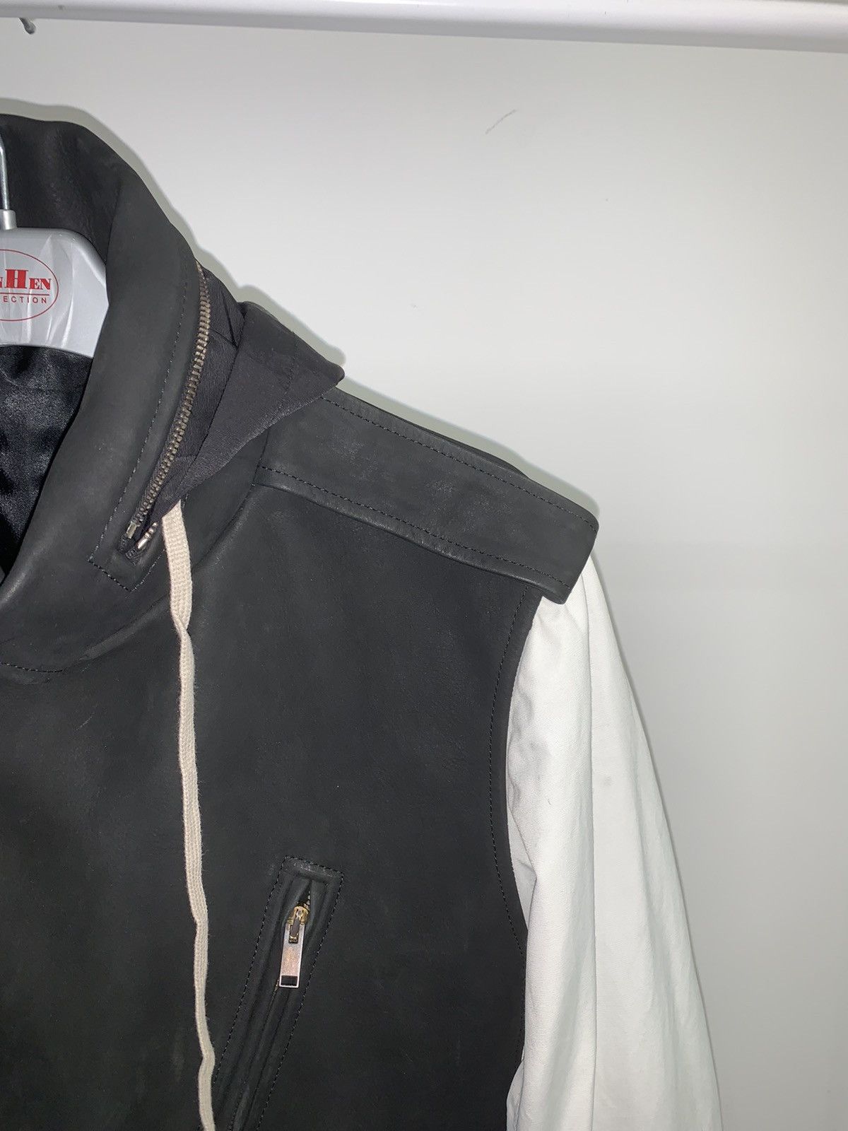 Rick Owens FW13 Plinth Stooges Secret Hood Biker Leather Jacket Size US L / EU 52-54 / 3 - 5 Thumbnail