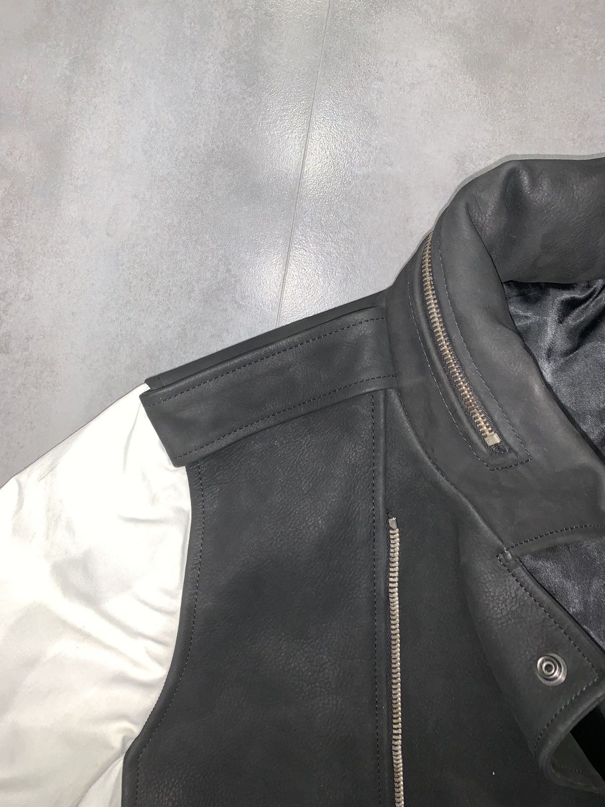 Rick Owens FW13 Plinth Stooges Secret Hood Biker Leather Jacket Size US L / EU 52-54 / 3 - 10 Thumbnail