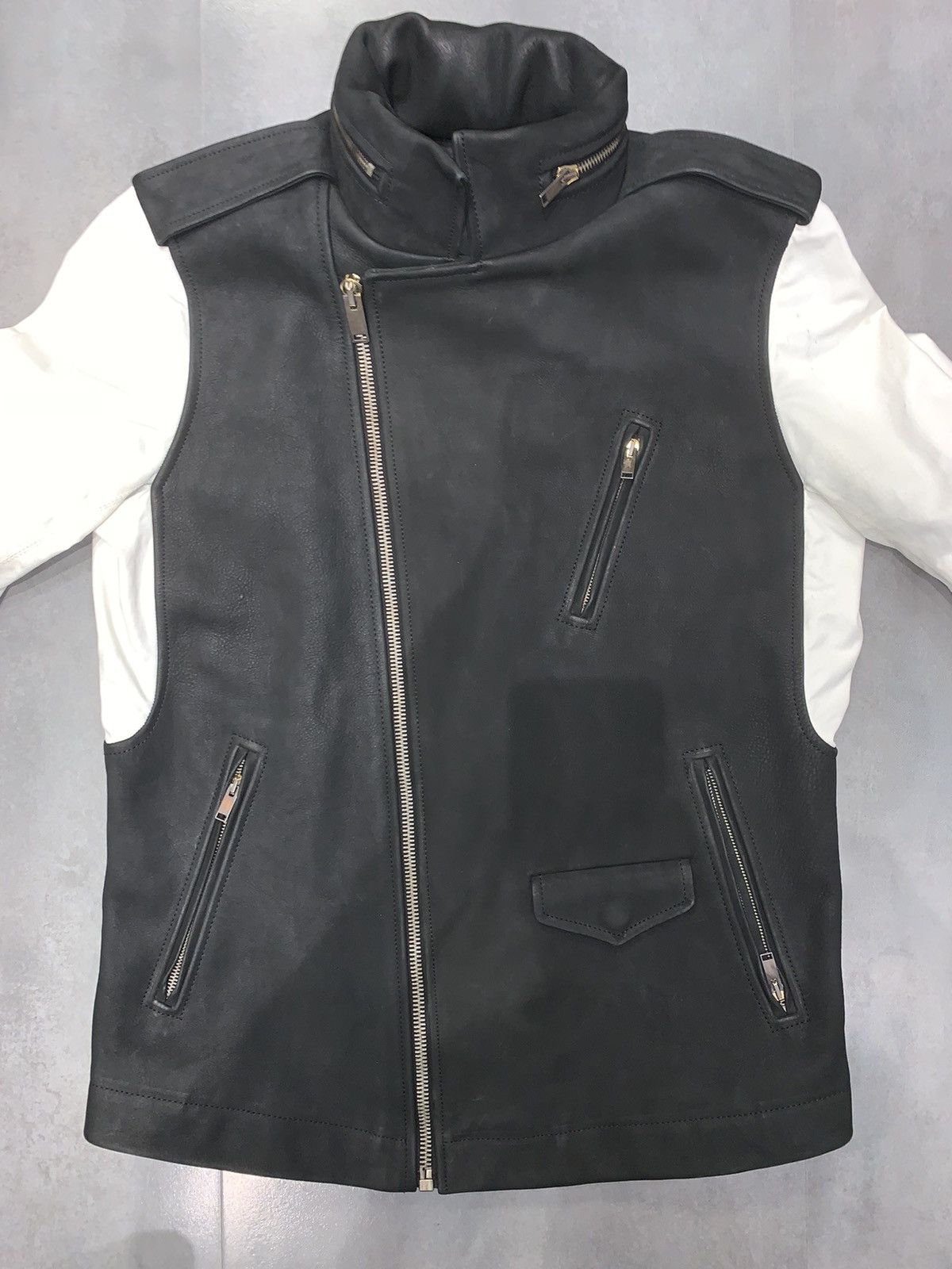 Rick Owens FW13 Plinth Stooges Secret Hood Biker Leather Jacket Size US L / EU 52-54 / 3 - 9 Thumbnail