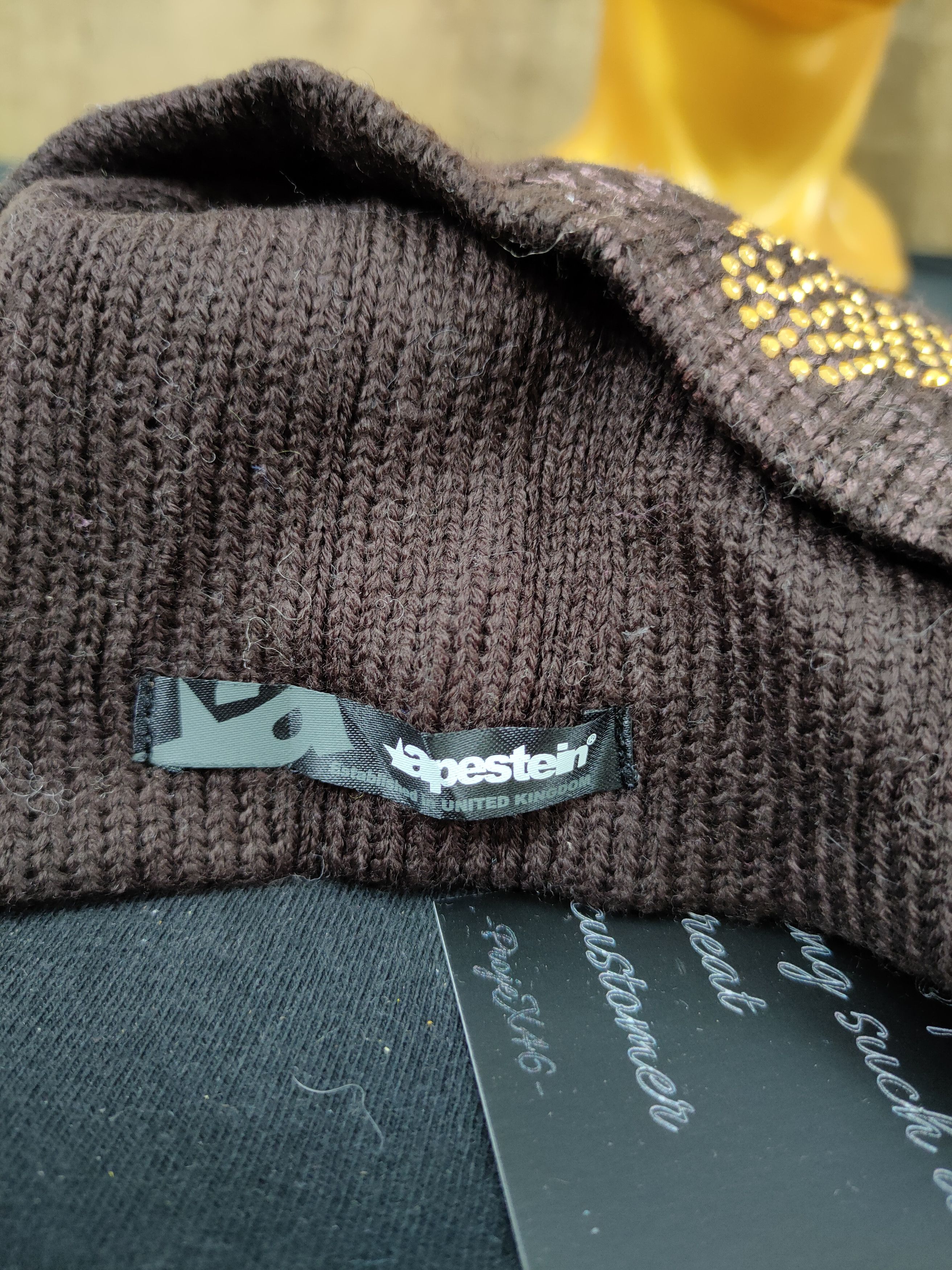 Japanese Brand Apestein uk designer distress skull diamond beanie #153DLL Size ONE SIZE - 9 Thumbnail