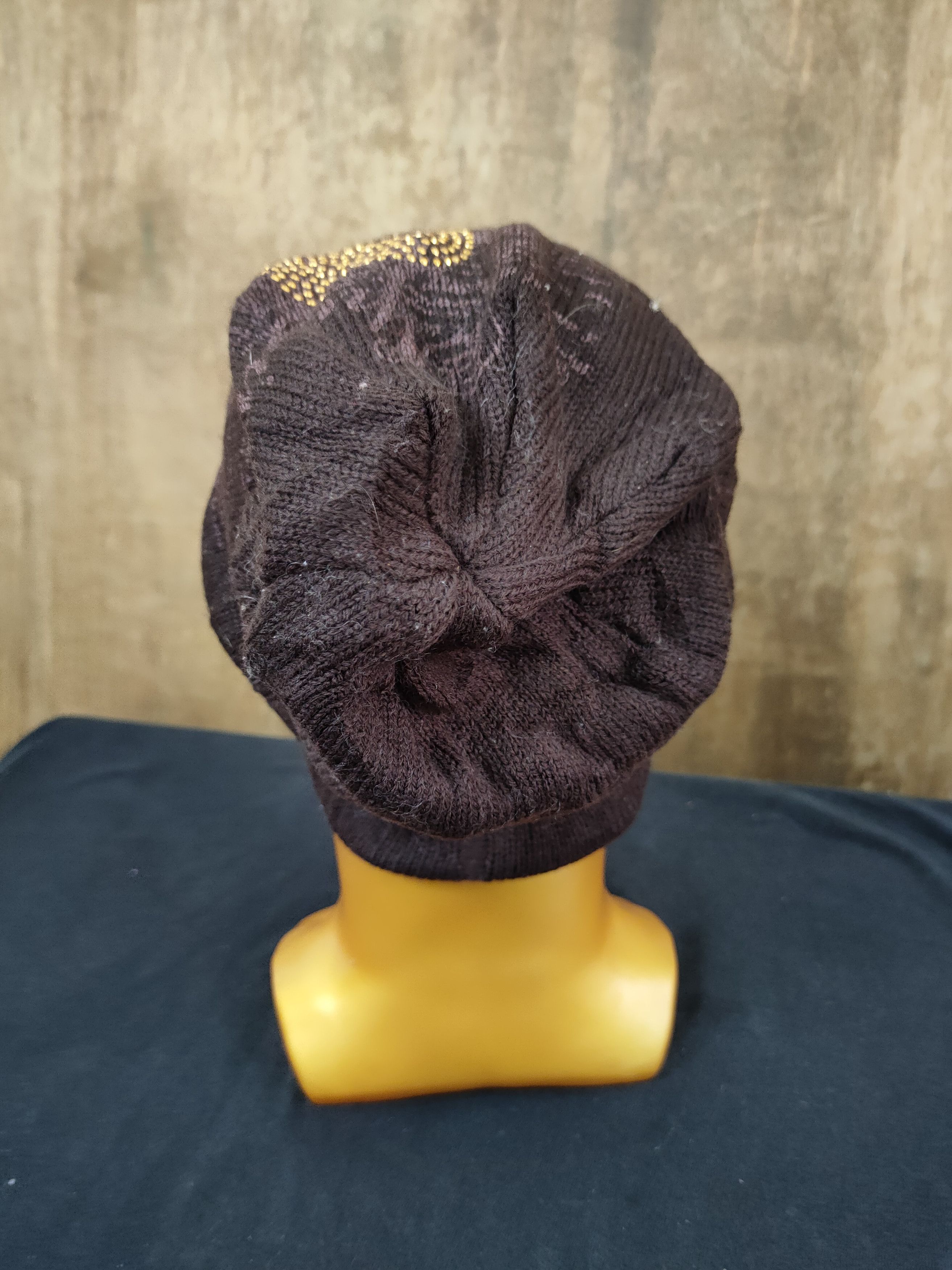 Japanese Brand Apestein uk designer distress skull diamond beanie #153DLL Size ONE SIZE - 3 Thumbnail