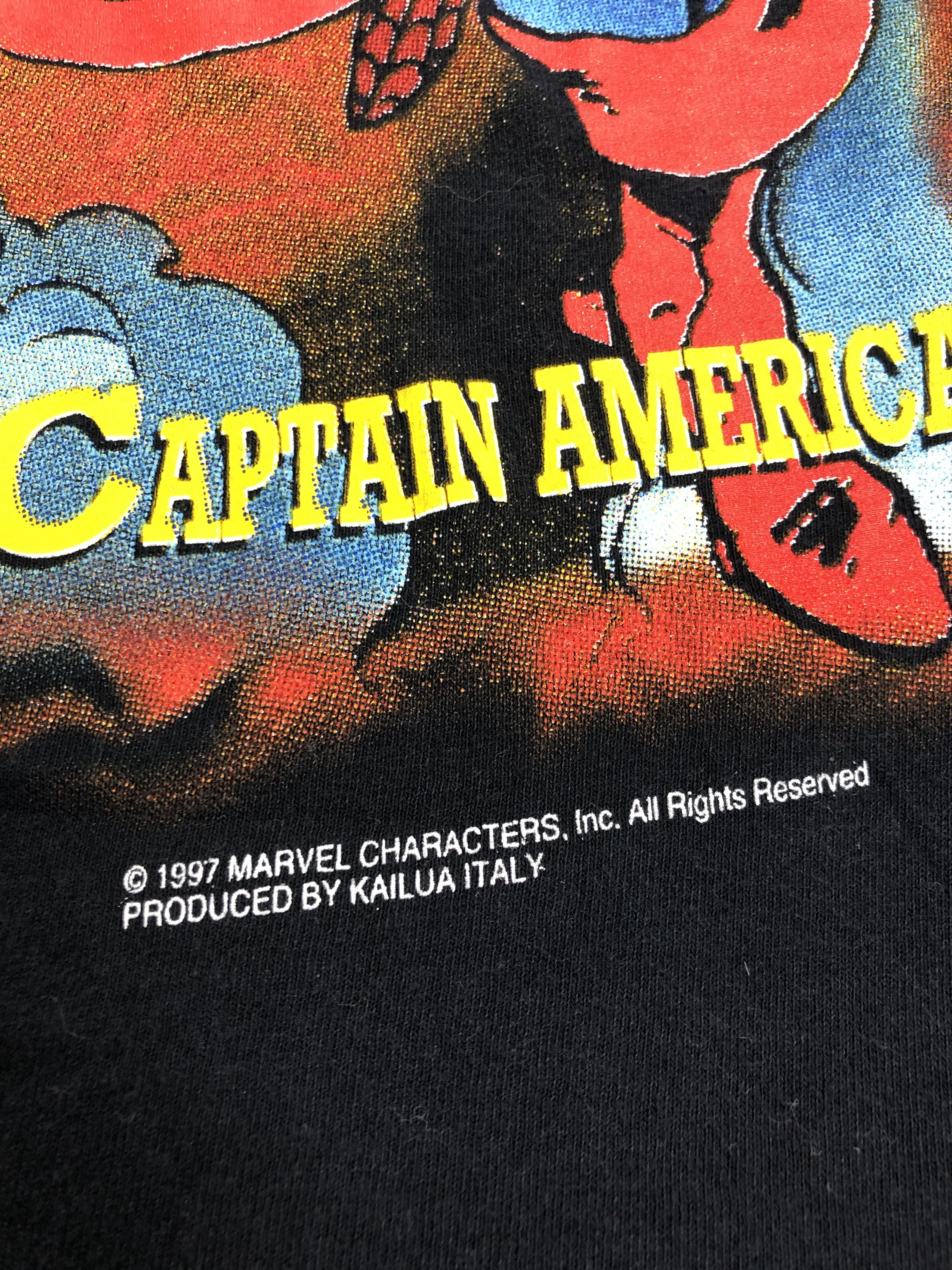 DC Comics Vintage 1997 Marvel Spiderman Captain America t-shirt Size US M / EU 48-50 / 2 - 8 Thumbnail
