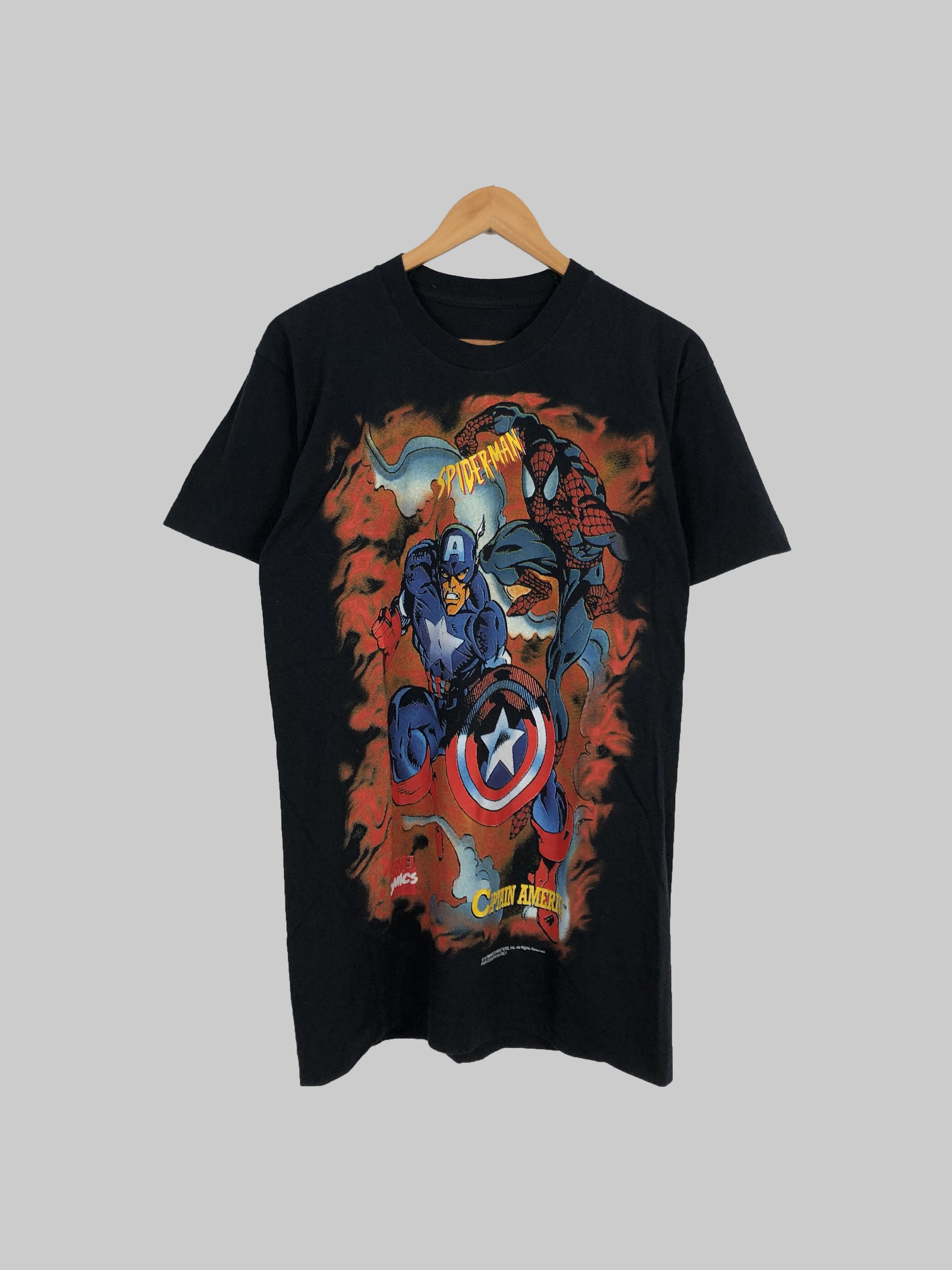 DC Comics Vintage 1997 Marvel Spiderman Captain America t-shirt Size US M / EU 48-50 / 2 - 1 Thumbnail