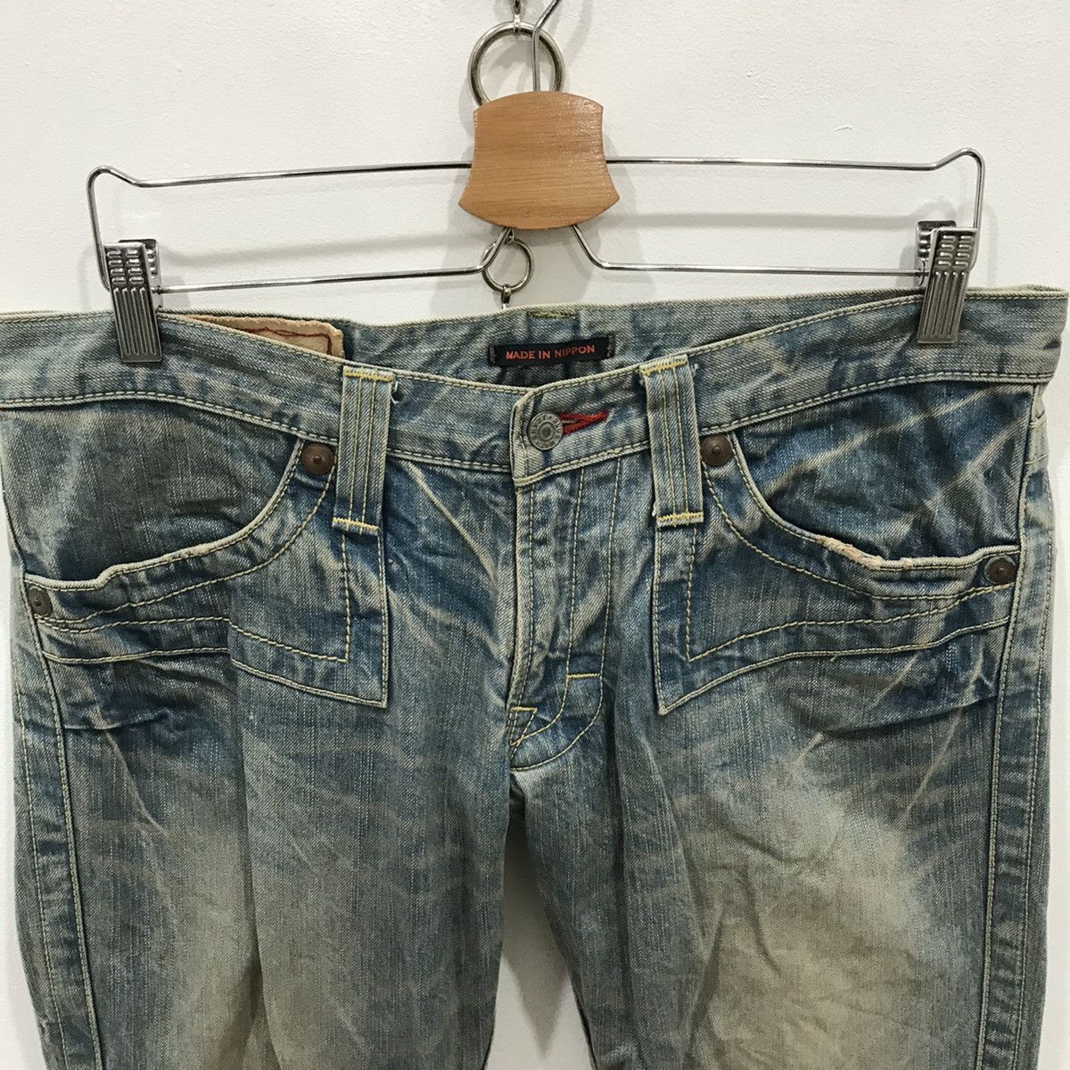 Japanese Brand Blue Way Boot Cut Style Denim Jeans Trousers Pants Size US 34 / EU 50 - 3 Thumbnail
