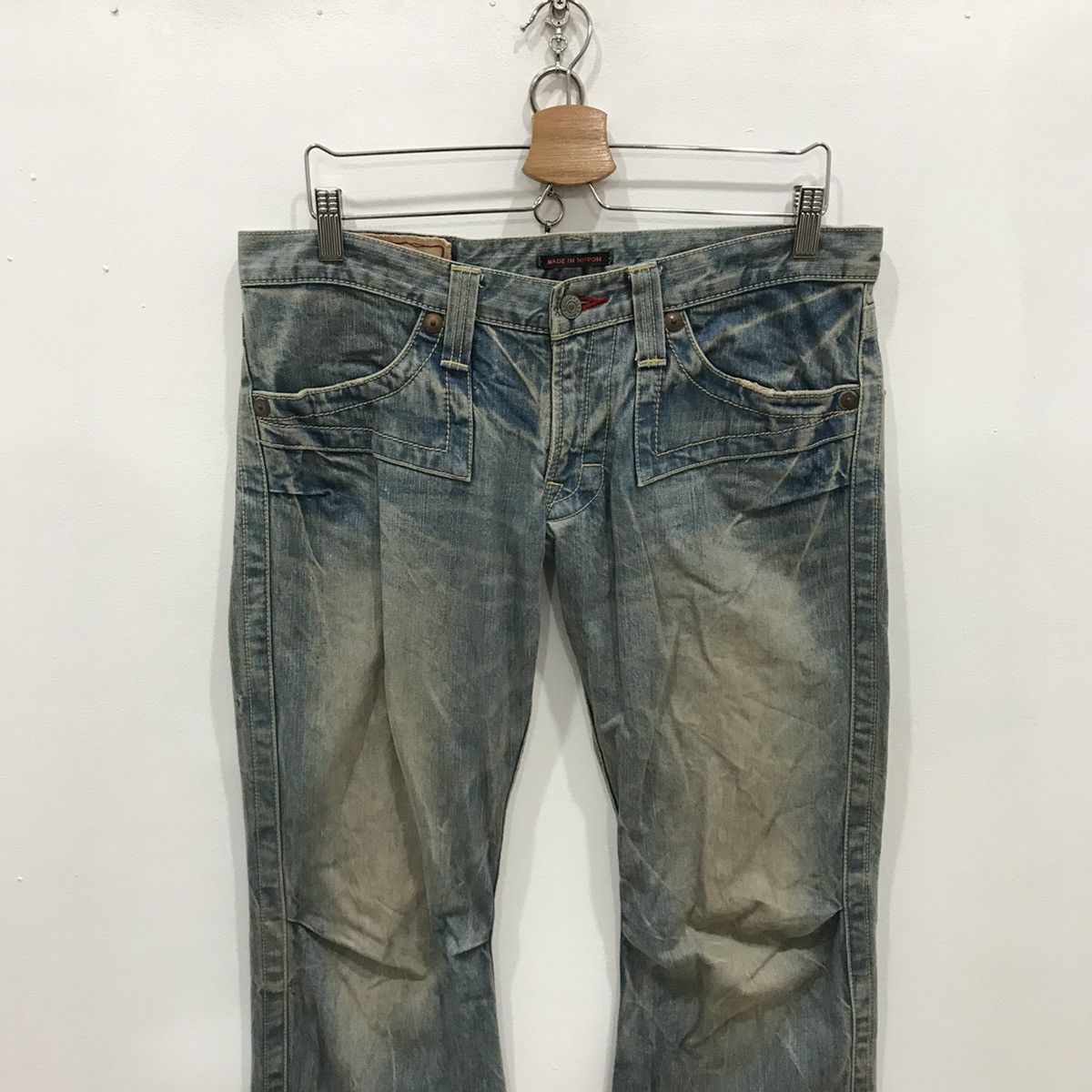 Japanese Brand Blue Way Boot Cut Style Denim Jeans Trousers Pants Size US 34 / EU 50 - 2 Thumbnail