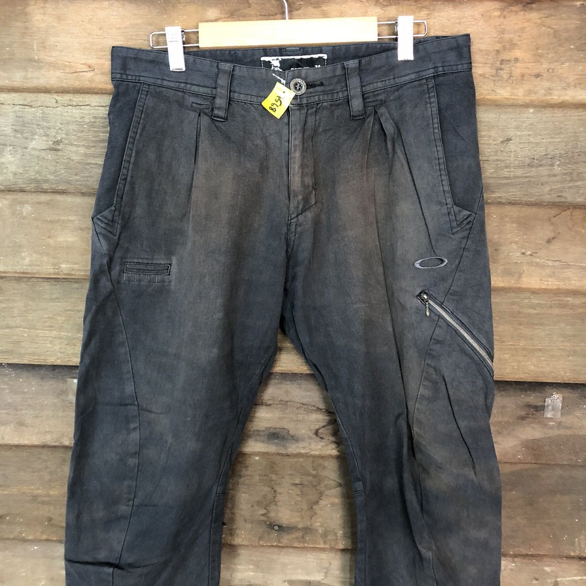 Oakley Oakley Black multi pocket faded Cargo Pants #4568DLL Size US 34 / EU 50 - 2 Thumbnail