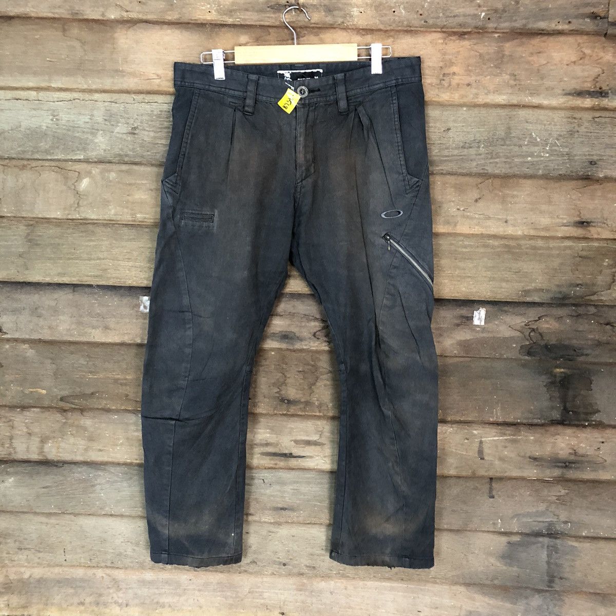 image of Oakley Black Multi Pocket Faded Cargo Pants 4568Dll, Men's (Size 33)