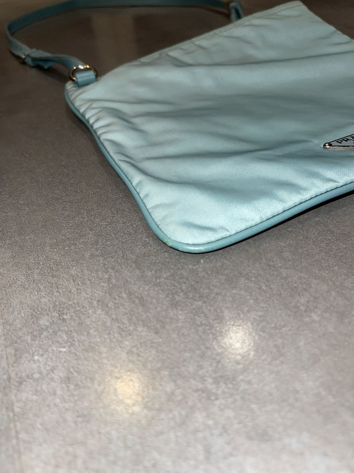Prada Archive Prada Floral Applications Turqoise Shoulder Bag Size ONE SIZE - 8 Thumbnail