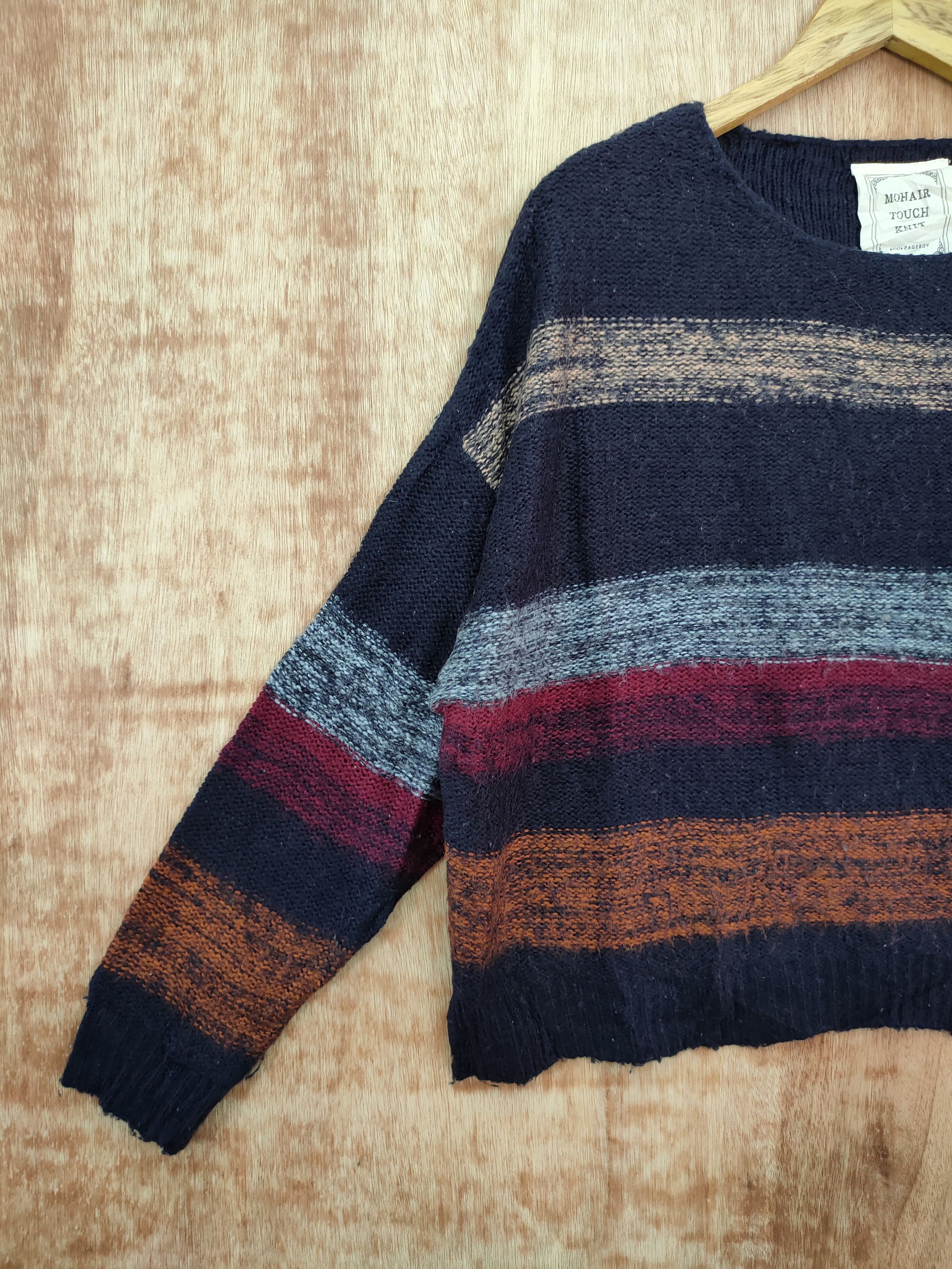 Aran Isles Knitwear DL Mohair Touch Knit Alicia Pageboy knitwear stripe #46-164 Size US M / EU 48-50 / 2 - 2 Thumbnail