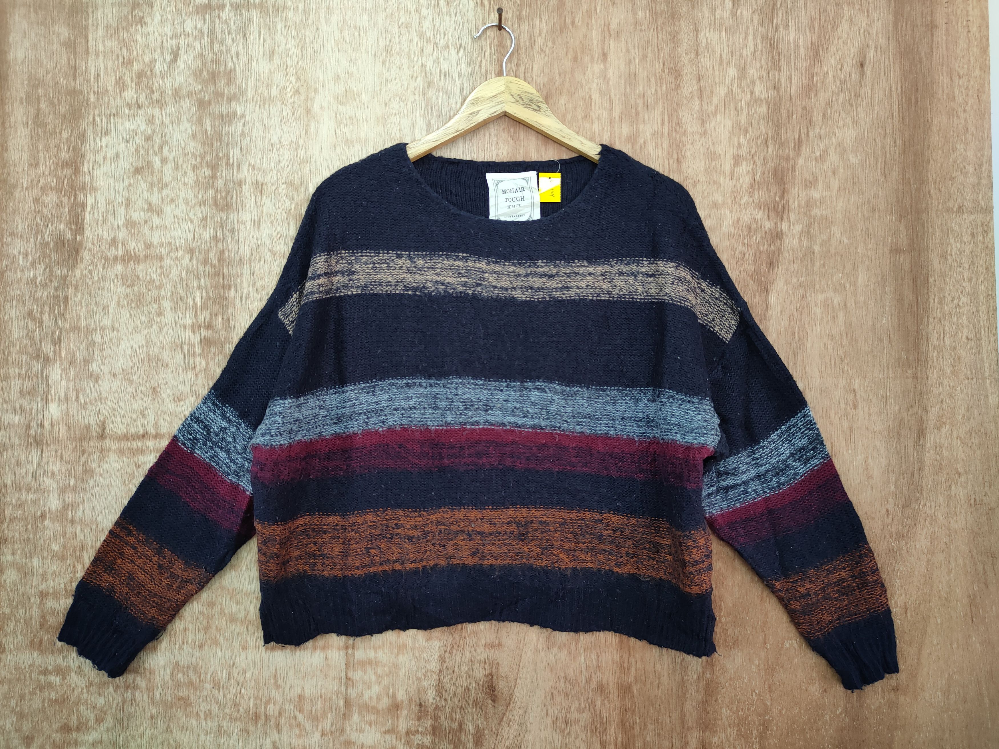 Aran Isles Knitwear DL Mohair Touch Knit Alicia Pageboy knitwear stripe #46-164 Size US M / EU 48-50 / 2 - 1 Thumbnail