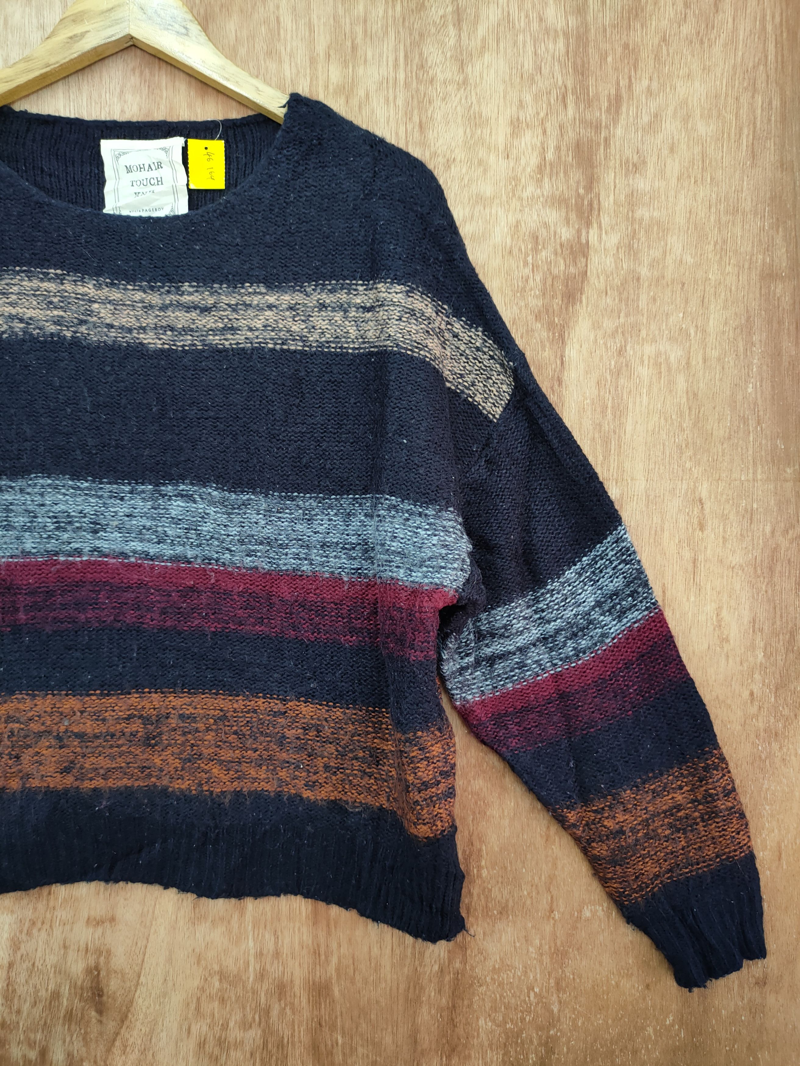 Aran Isles Knitwear DL Mohair Touch Knit Alicia Pageboy knitwear stripe #46-164 Size US M / EU 48-50 / 2 - 3 Thumbnail