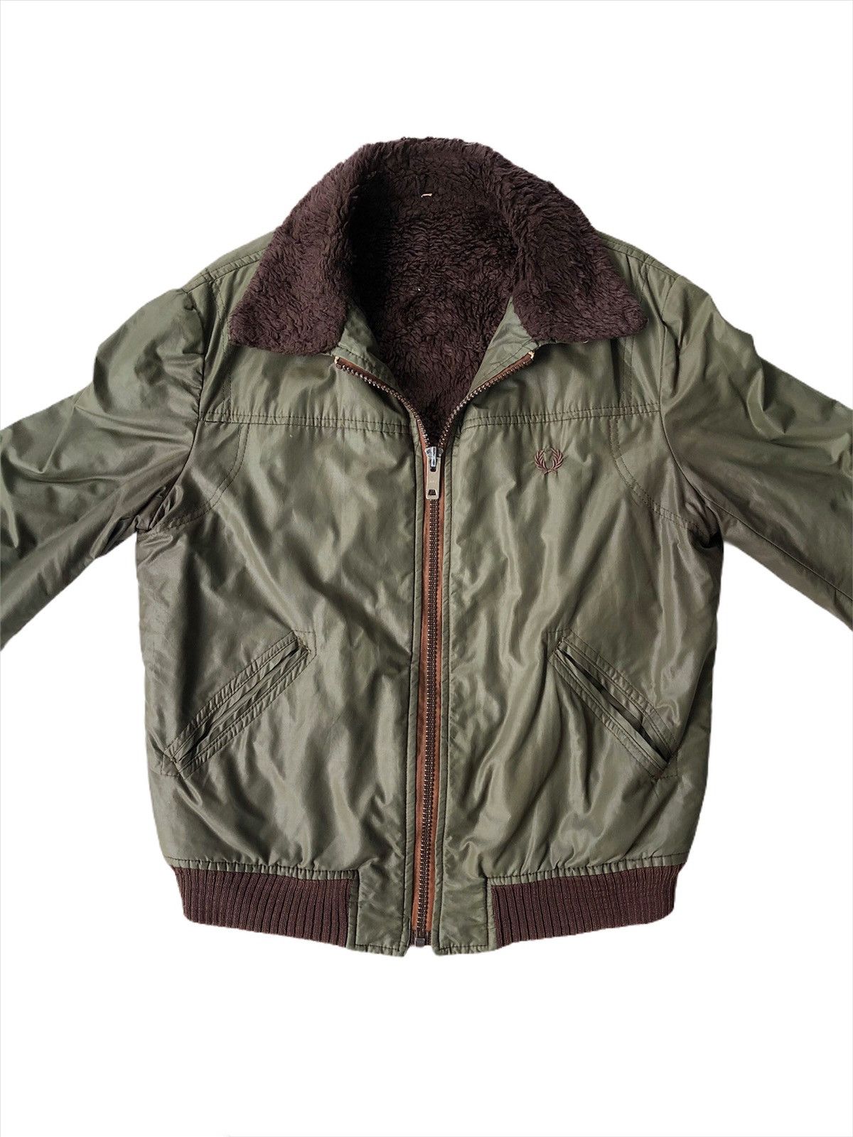 Fred Perry 1990s FP 🏴󠁧󠁢󠁥󠁮󠁧󠁿 Sportswear ™️ Logo Fur Lining Jacket Size US M / EU 48-50 / 2 - 2 Thumbnail