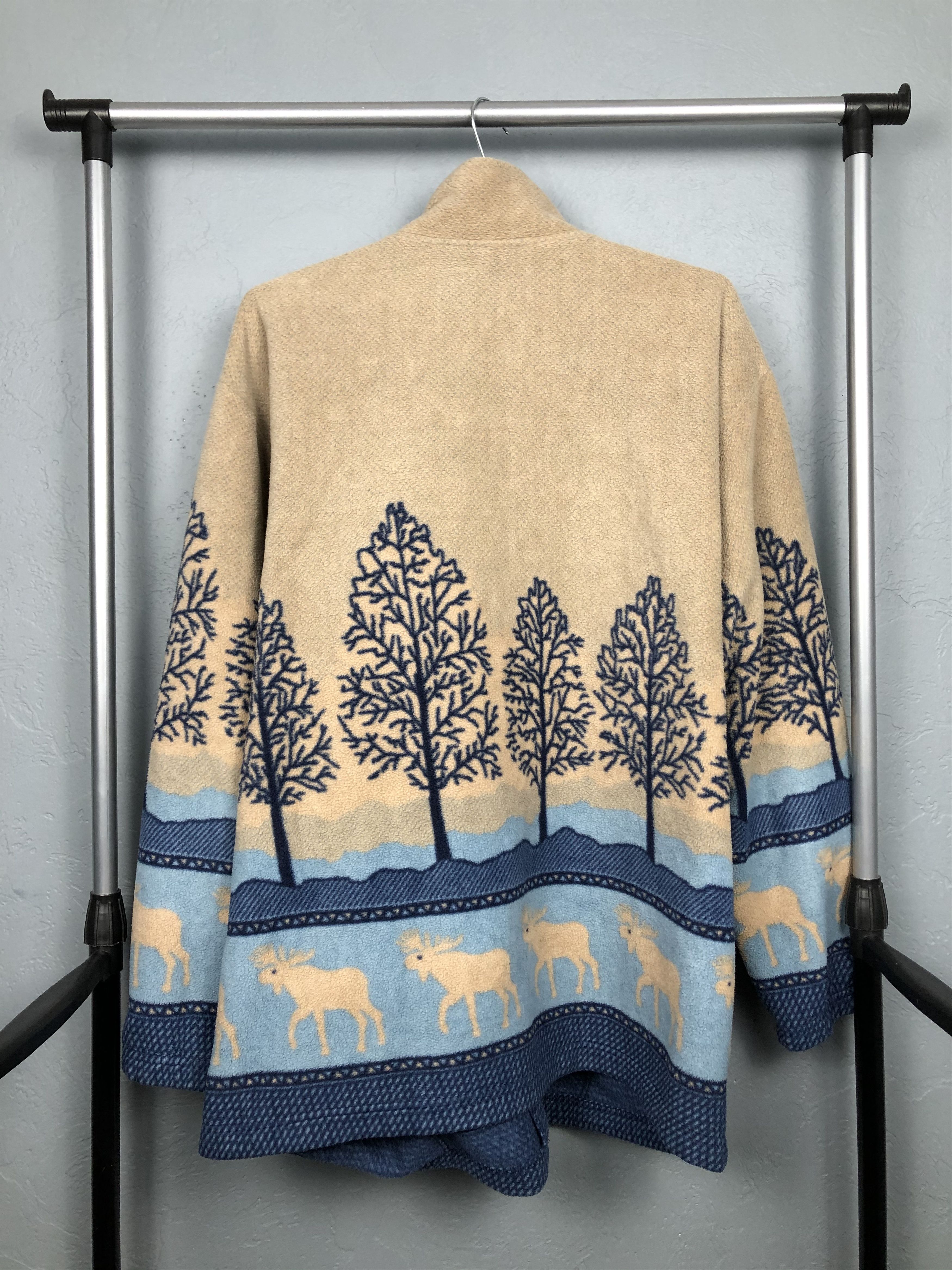 Other Vintage Fleece Jacket Printed All Over Size US XL / EU 56 / 4 - 4 Thumbnail
