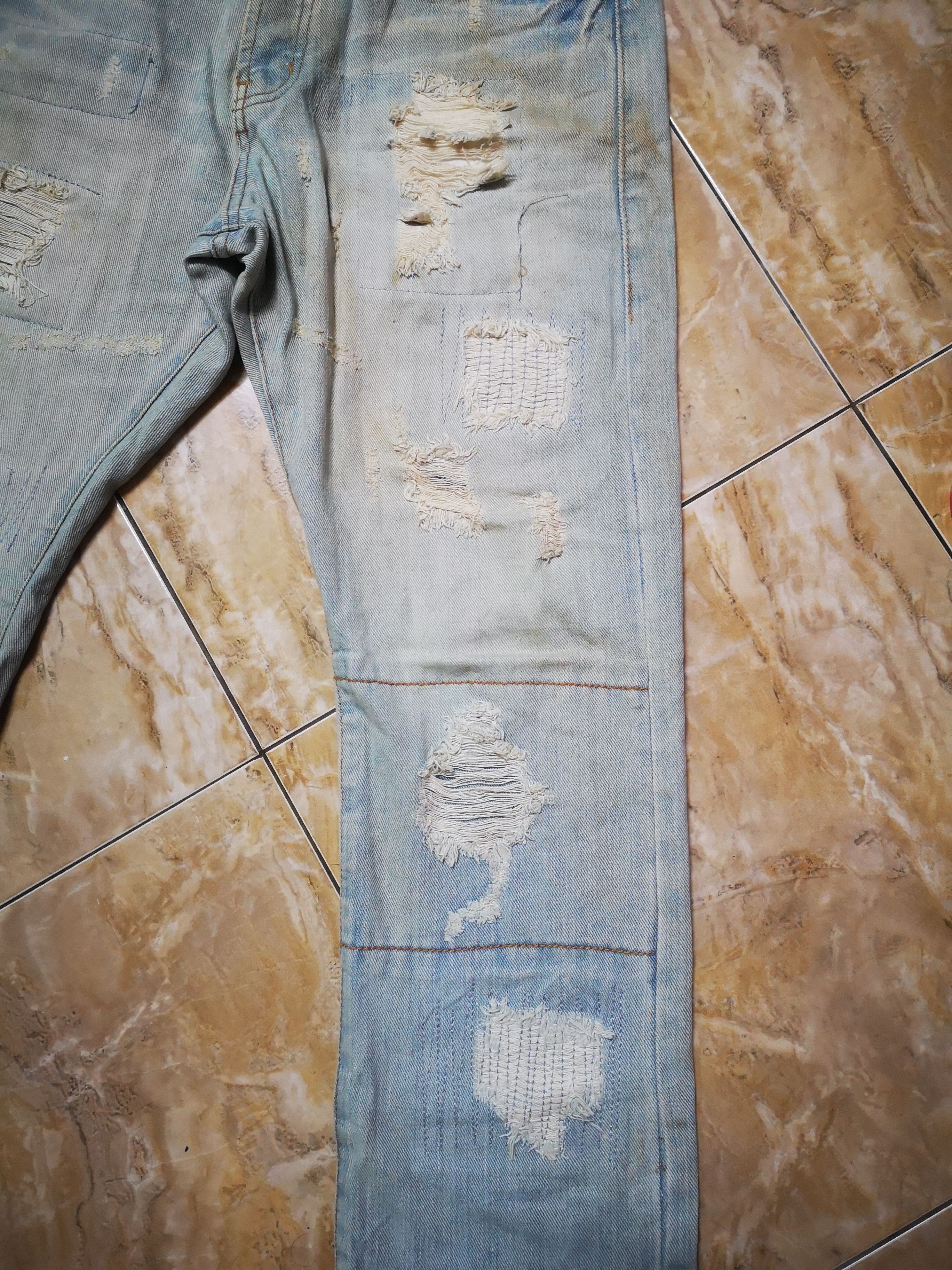 Japanese Brand Distress Denim Tokyo Rush patchwork Style Size US 32 / EU 48 - 4 Thumbnail